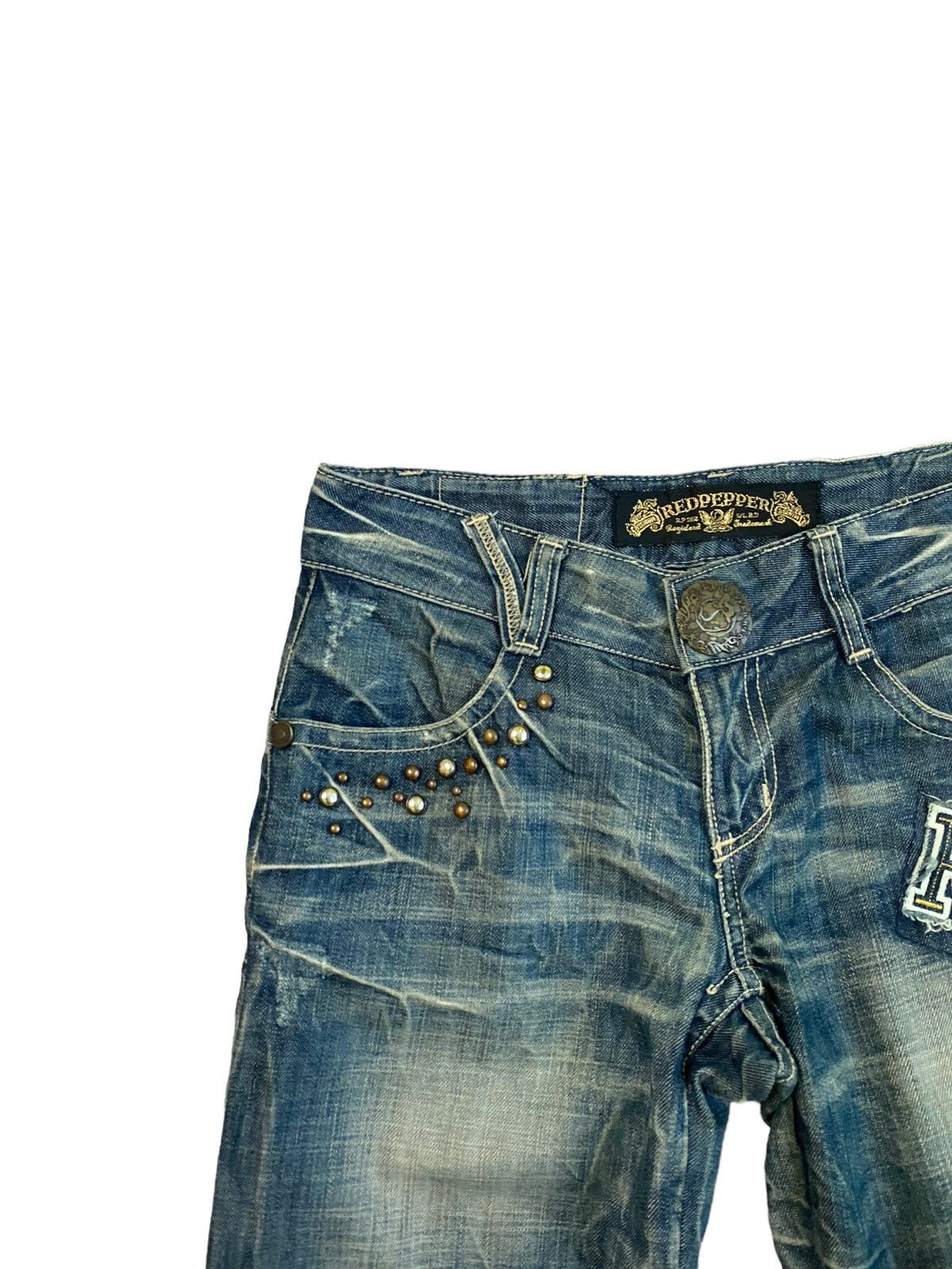 Japanese Brand Famous Fashion REDPEPPER Patches Clawmark Denim Size US 28 / EU 44 - 4 Thumbnail