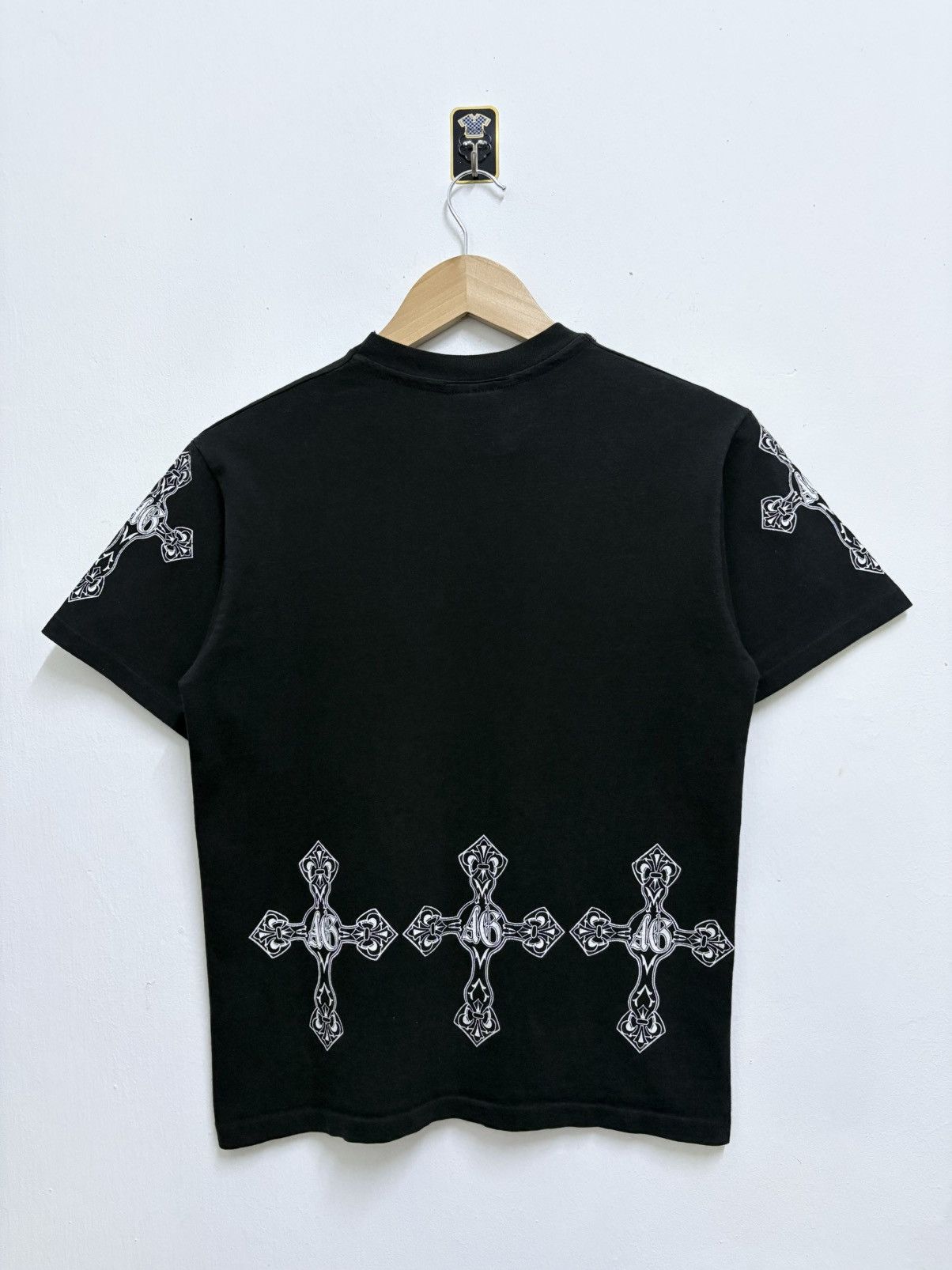 A&G Rock Vintage 90's A&G Rock N Roll Couture - Gothic Cross T-Shirt Size US S / EU 44-46 / 1 - 2 Thumbnail