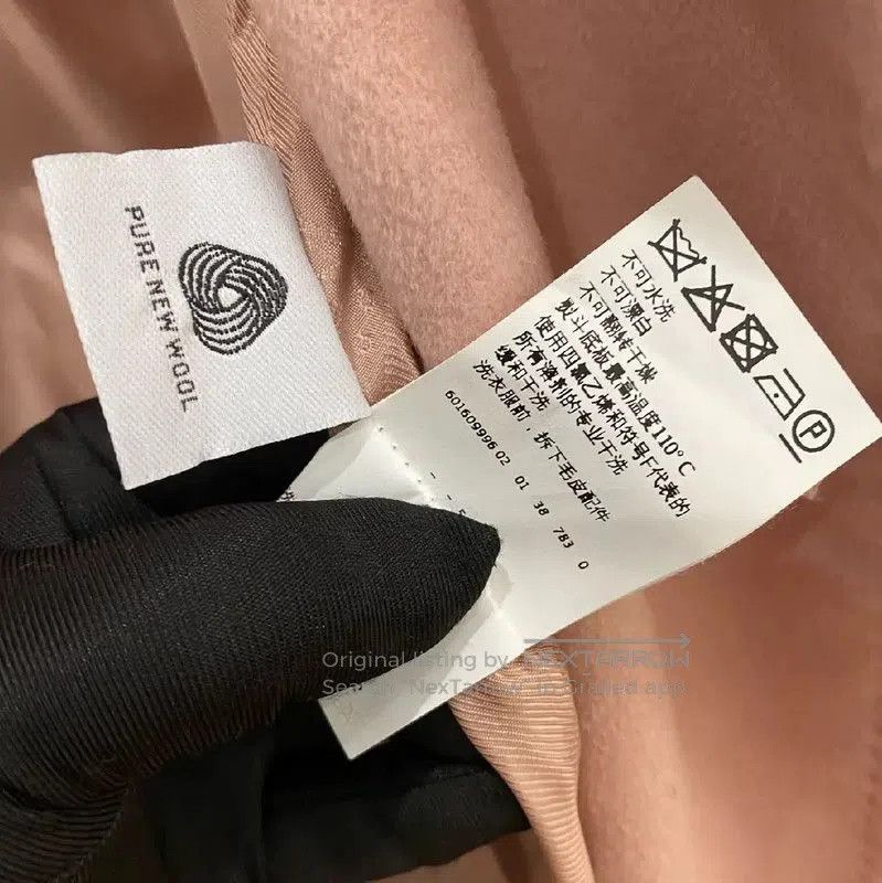Max Mara MaxMara Pink Wool Women's Coat with Fur Collar . Size S / US 4 / IT 40 - 9 Thumbnail