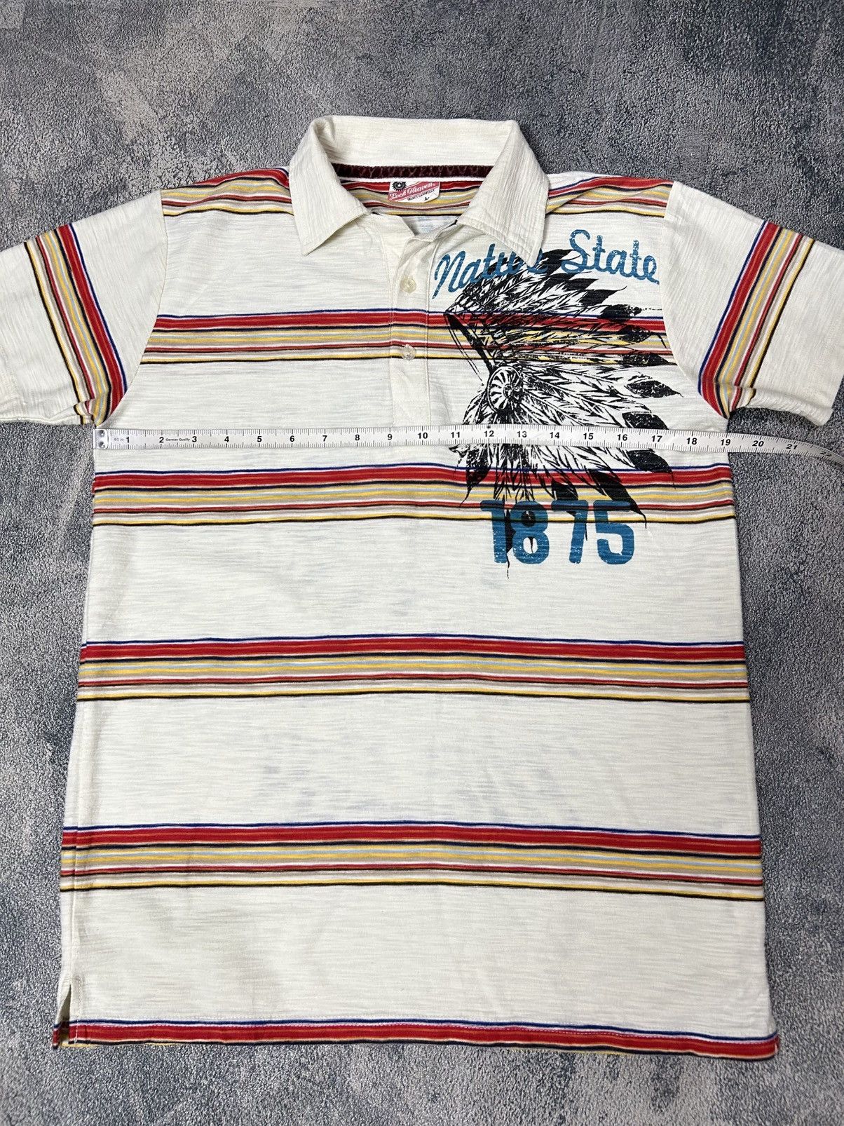 Japanese Brand Lock Heaven poloshirt multicolor streep Size US M / EU 48-50 / 2 - 9 Thumbnail