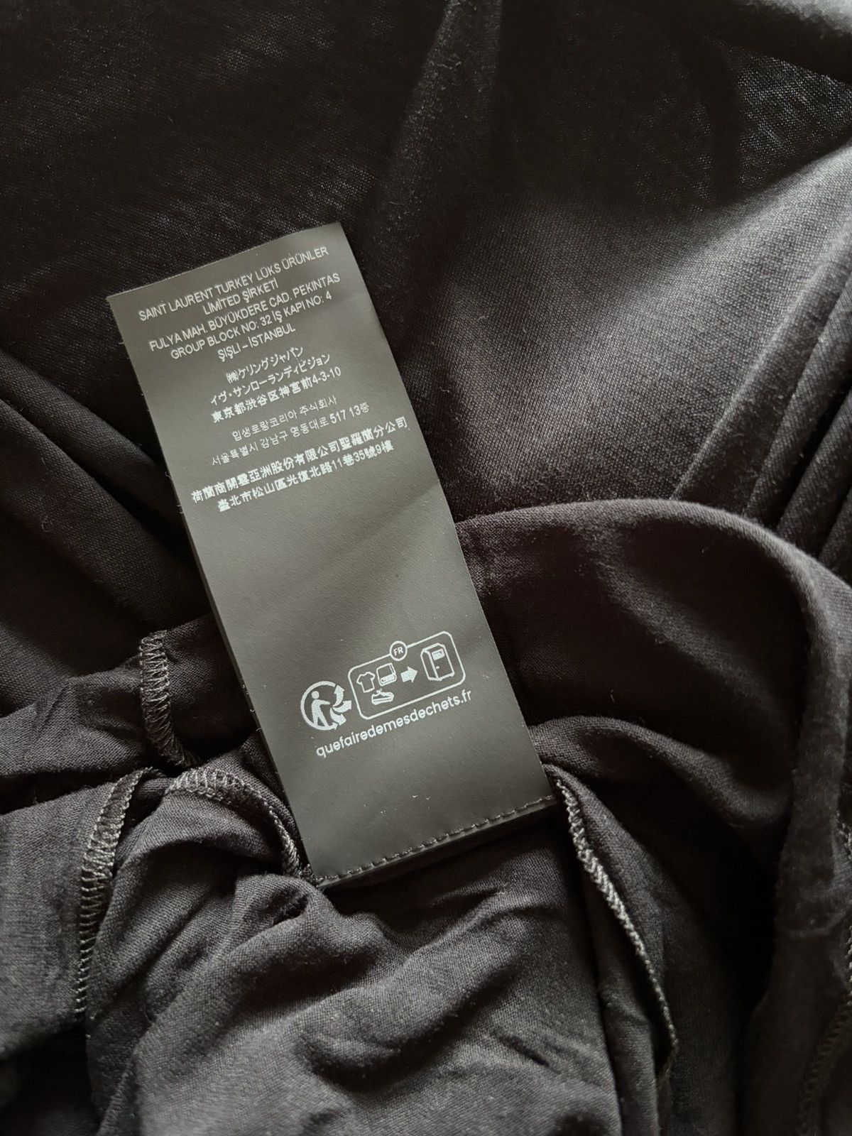 Saint Laurent Paris Saint Laurent black embroidered logo viscose t shirt BNWT XL Size US M / EU 48-50 / 2 - 7 Thumbnail