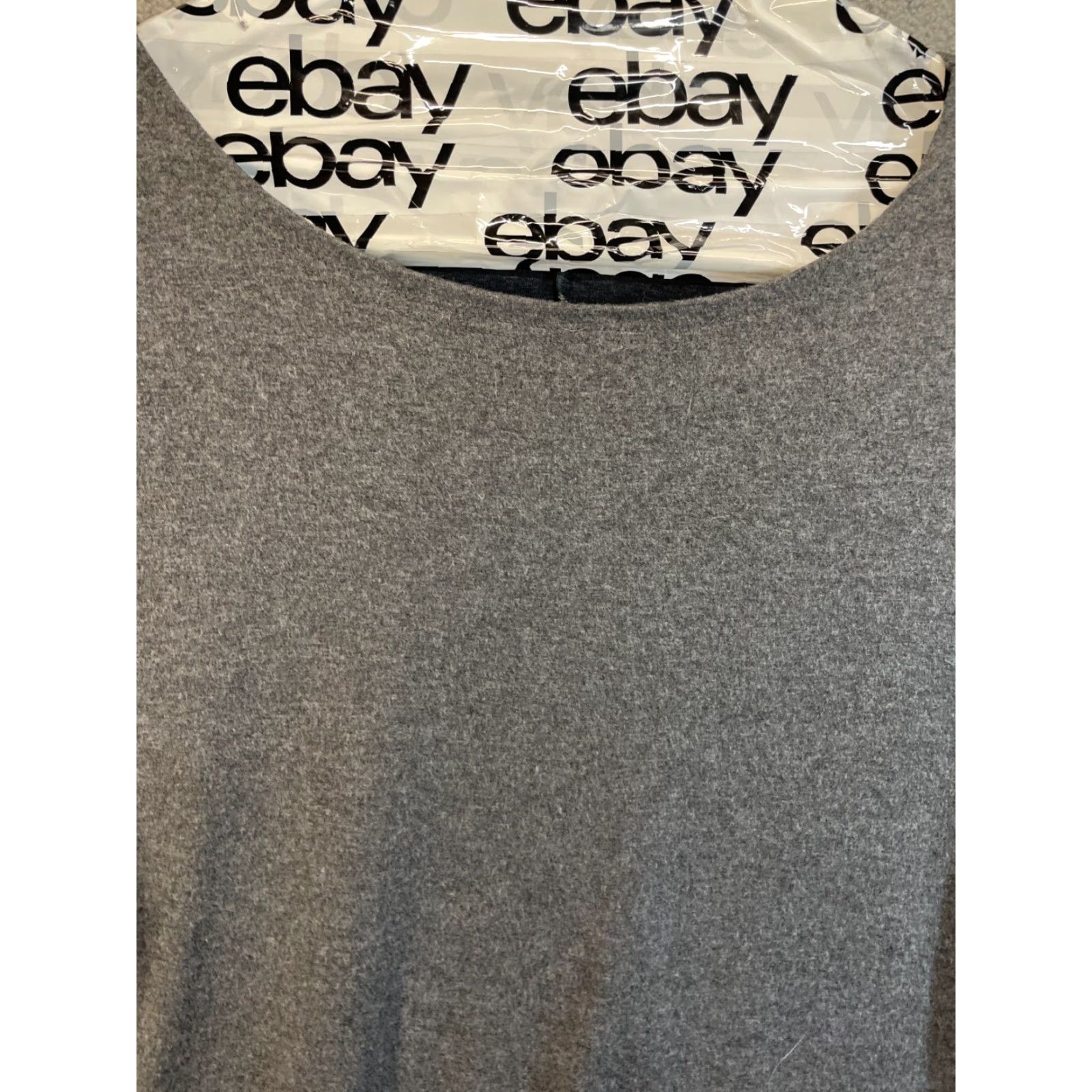 Vintage Women Solid Gray Pullover 3/4 Sleeves XL Sweater Casual Round Neck Polyester Classic Regular Fall Spring Women Pullover Size XL / US 12-14 / IT 48-50 - 2 Thumbnail