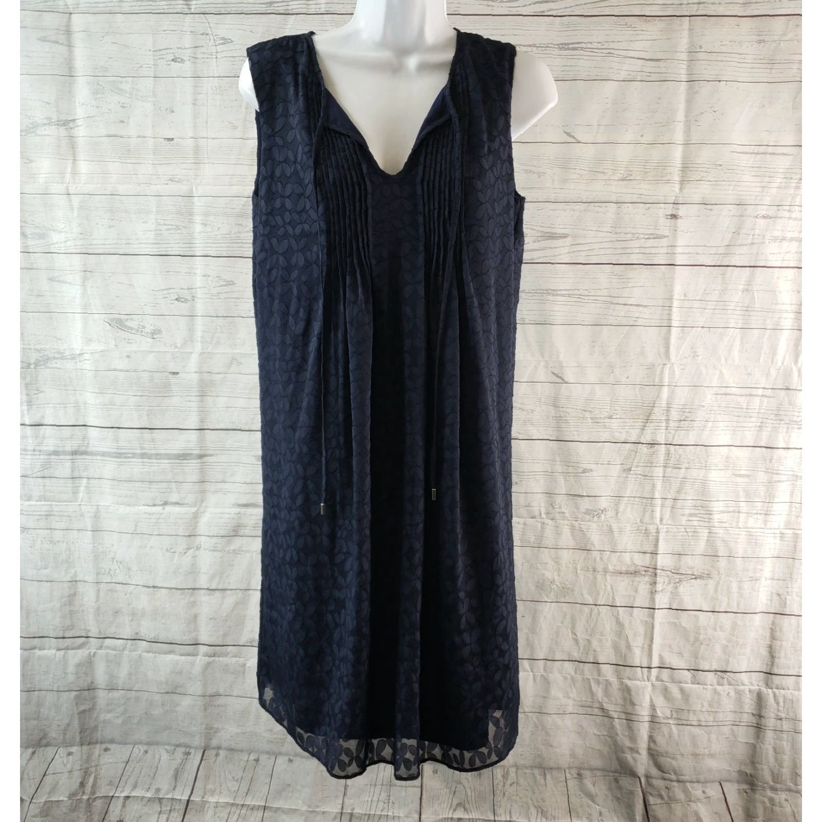 Tommy Hilfiger Tommy Hilfiger Womens Dress Sz 4 Blue Sleeveless Pleated A-Line Polyester Short Vintage No Size S / US 4 / IT 40 - 2 Thumbnail