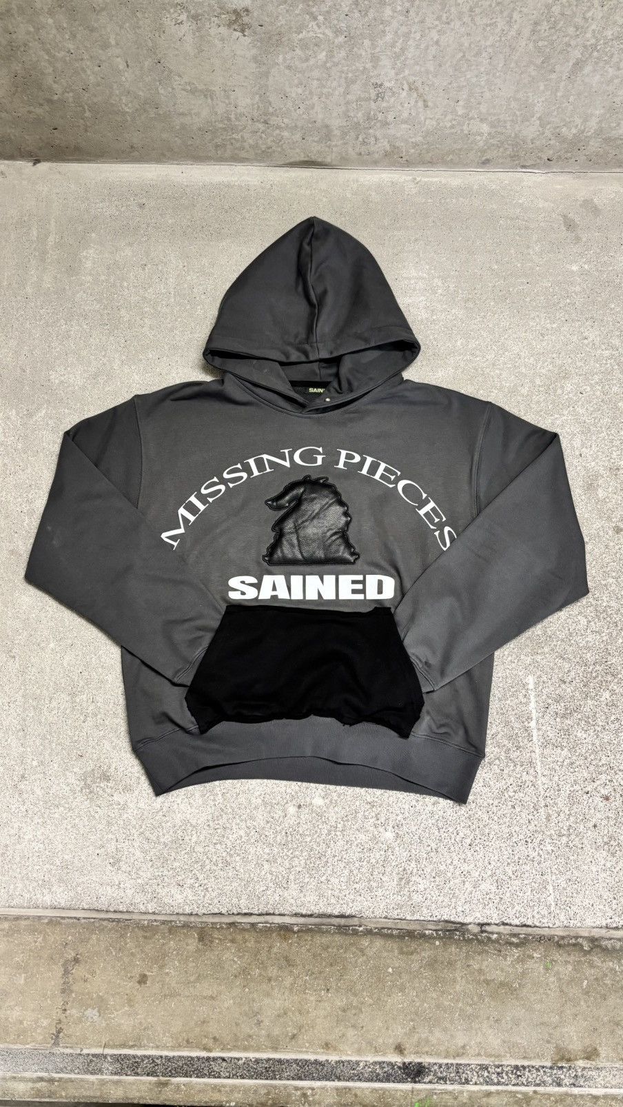 Grunt Style × Japanese Brand LEATHER PATCH HOODIE Size US M / EU 48-50 / 2 - 2 Thumbnail
