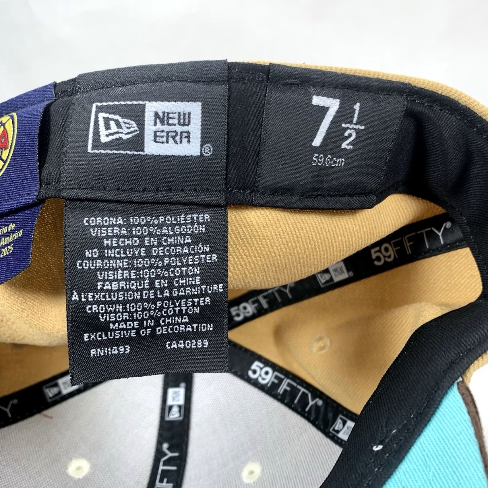 New Era NEW ERA 59FIFYT CLUB AMERICA FUTBOL SOCCER HAT SIZE 7 1/2 Beige Size ONE SIZE - 8 Thumbnail