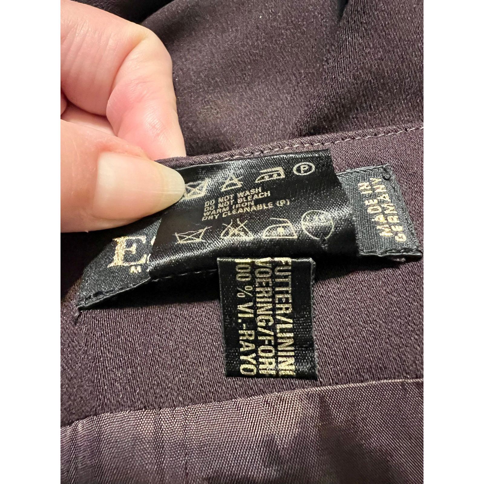 Escada ESCADA by MARGARETHA LEY 100% Wool Eggplant Pencil Skirt Size 42" / US 20 - 4 Thumbnail