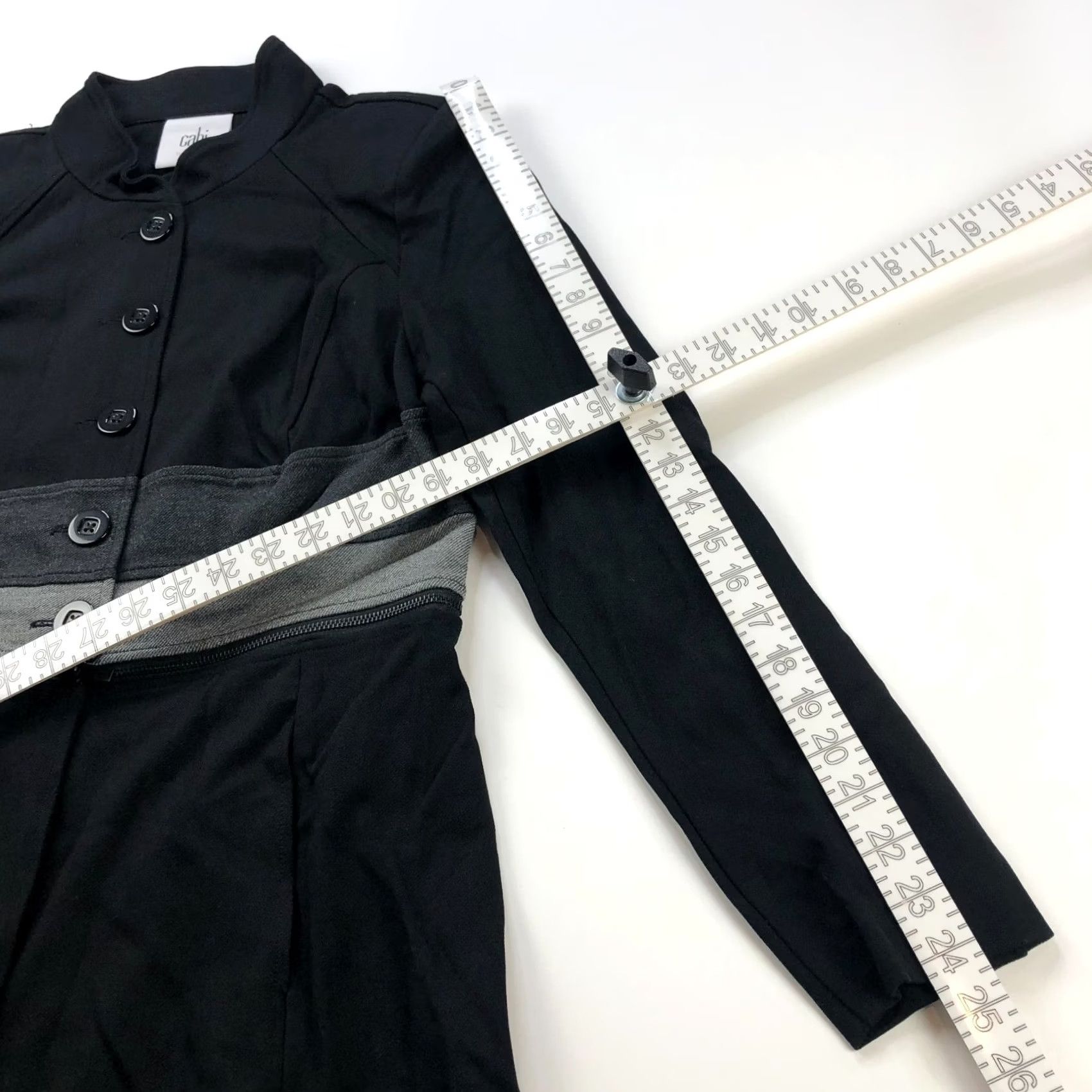 Vintage Cabi Osaka Nights Jacket Medium Large 3176 Convertible Black Gray Ponte Knit Size M / US 6-8 / IT 42-44 - 4 Thumbnail
