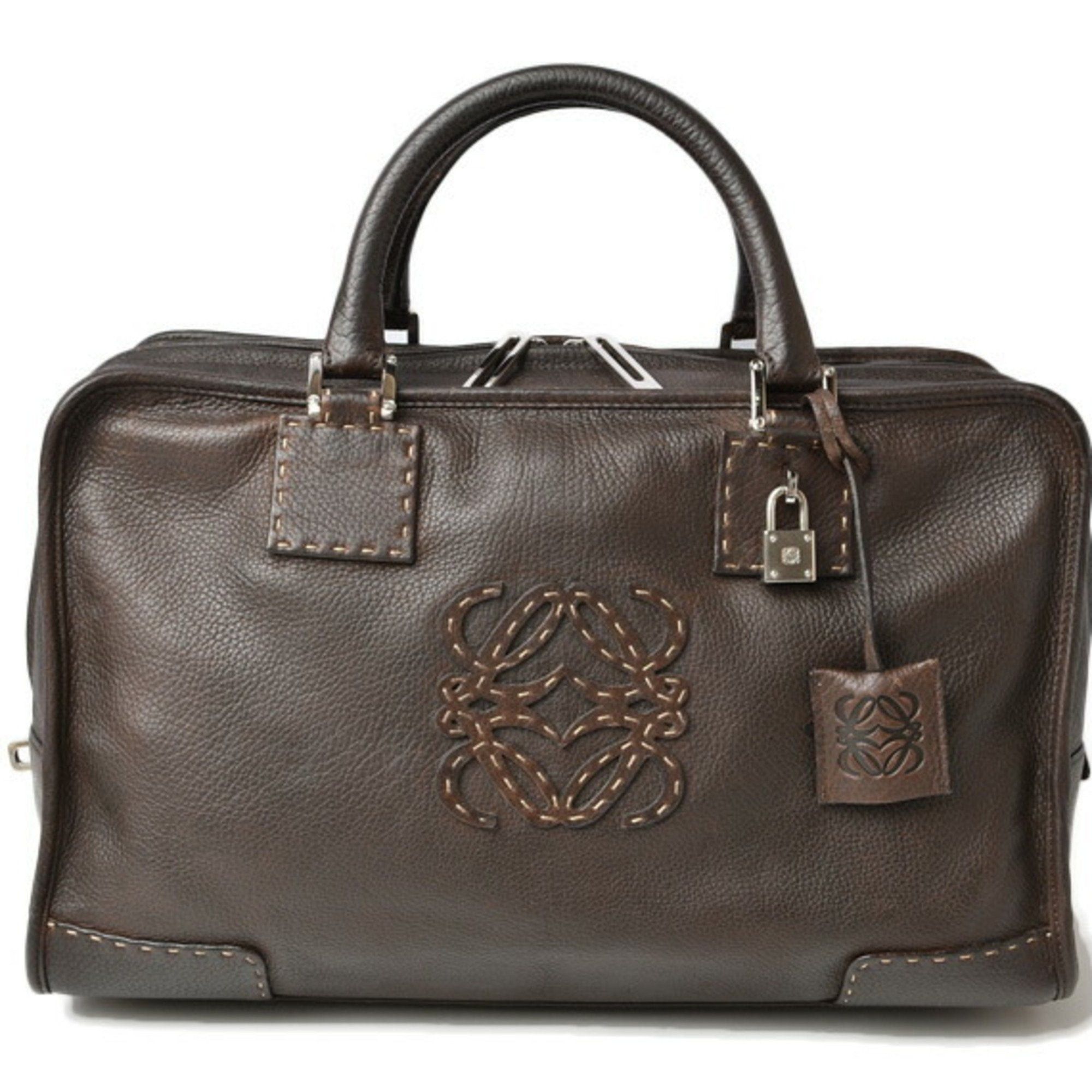 image of Loewe Handbag Amazona 36 Amazona Leather Dark Brown, Women's