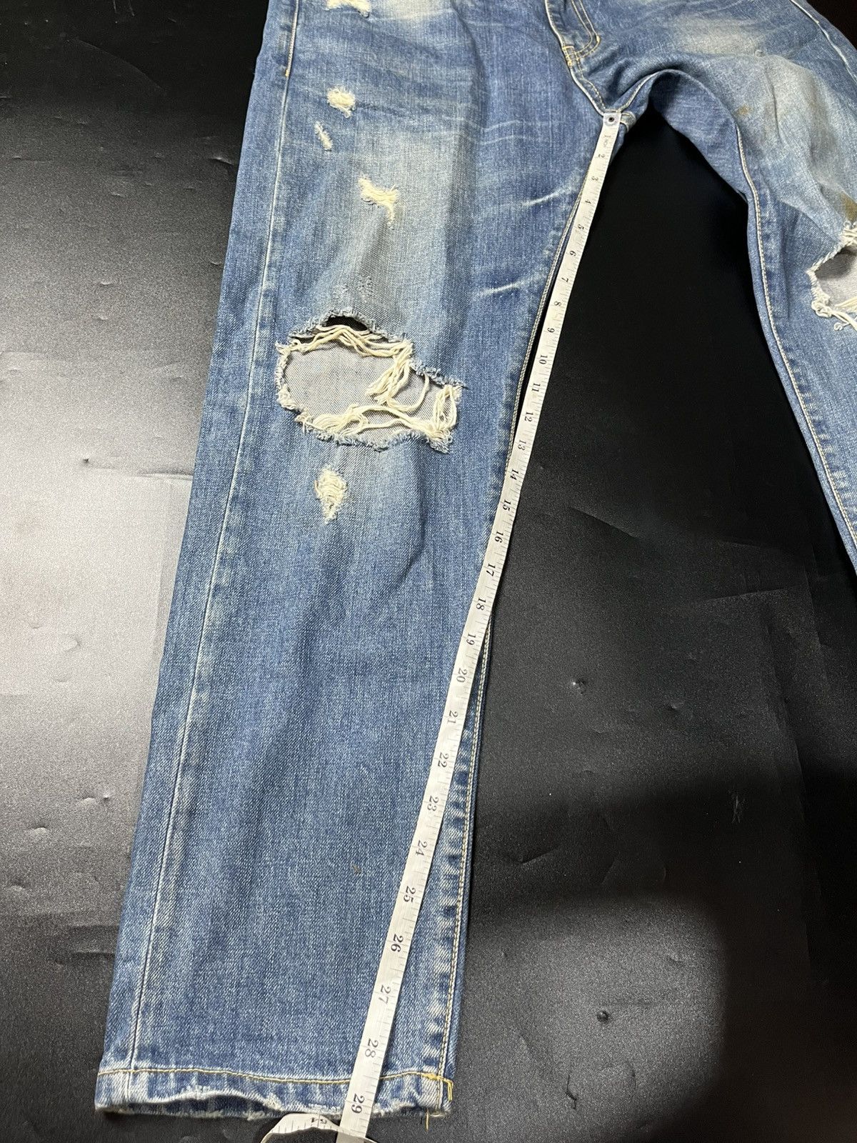 Hysteric Glamour × If Six Was Nine × Japanese Brand Farmer’s market selvage Distressed jeans Size US 31 - 15 Thumbnail