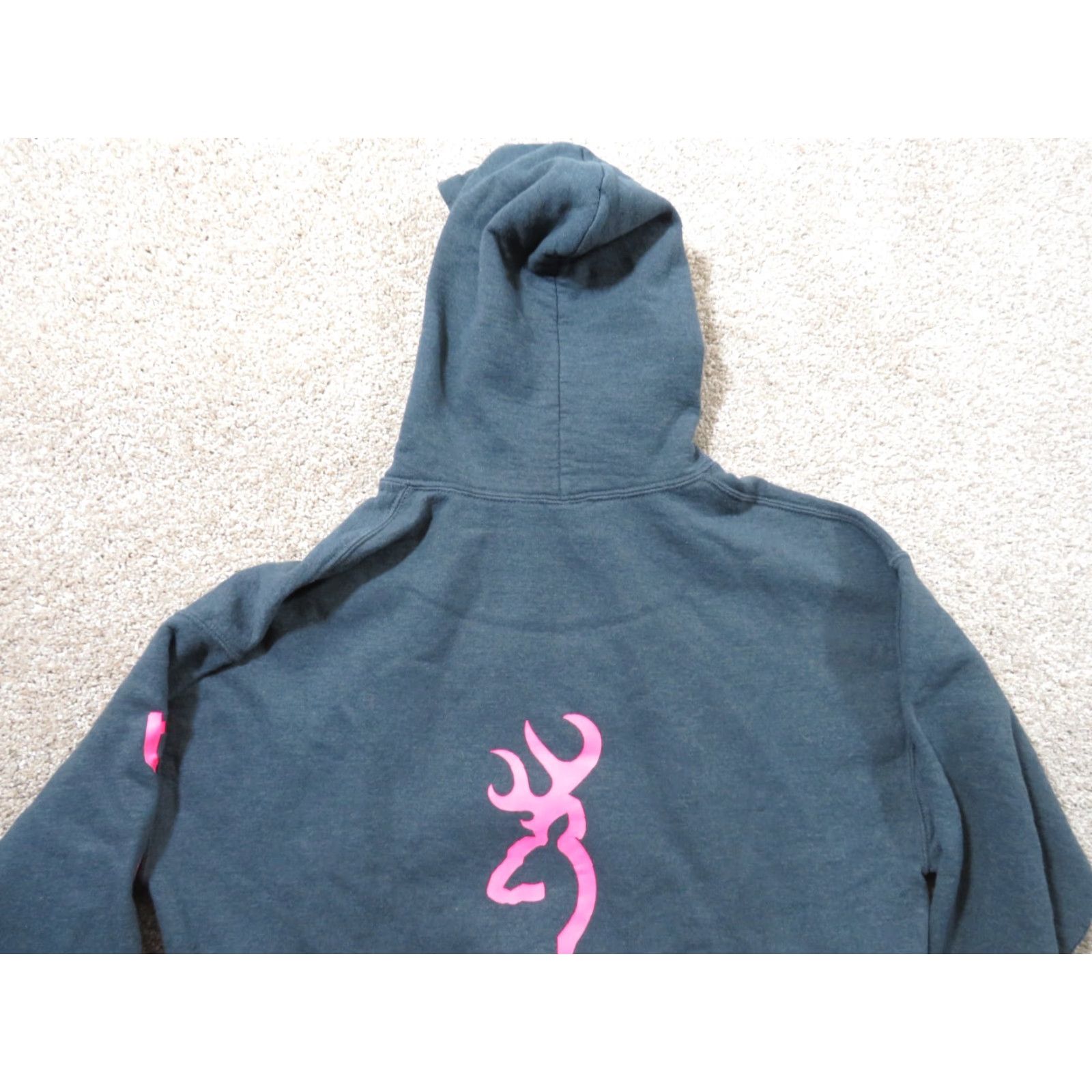 Vintage Browning Buckmark Pink Women's L Country Hoodie Pullover Sweatshirt Long Sleeve Hooded Pockets Graphic Print Logo Casual Americana Western Size L / US 10 / IT 46 - 7 Thumbnail