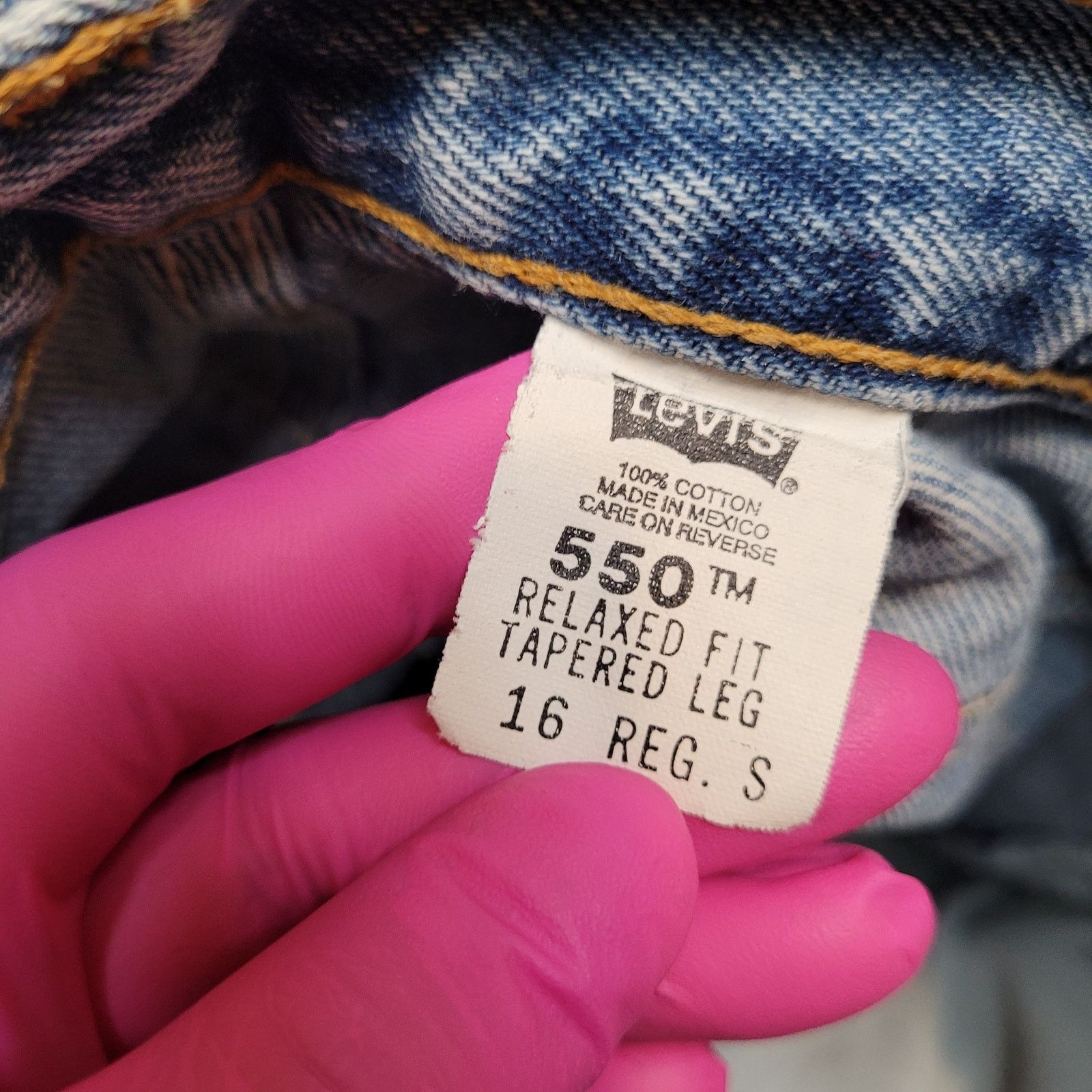 Levi's VTG 90s Levi's 550 Mom Jeans 16P Short 34x29 High Rise 13" Size 34" / US 12 / IT 48 - 6 Thumbnail