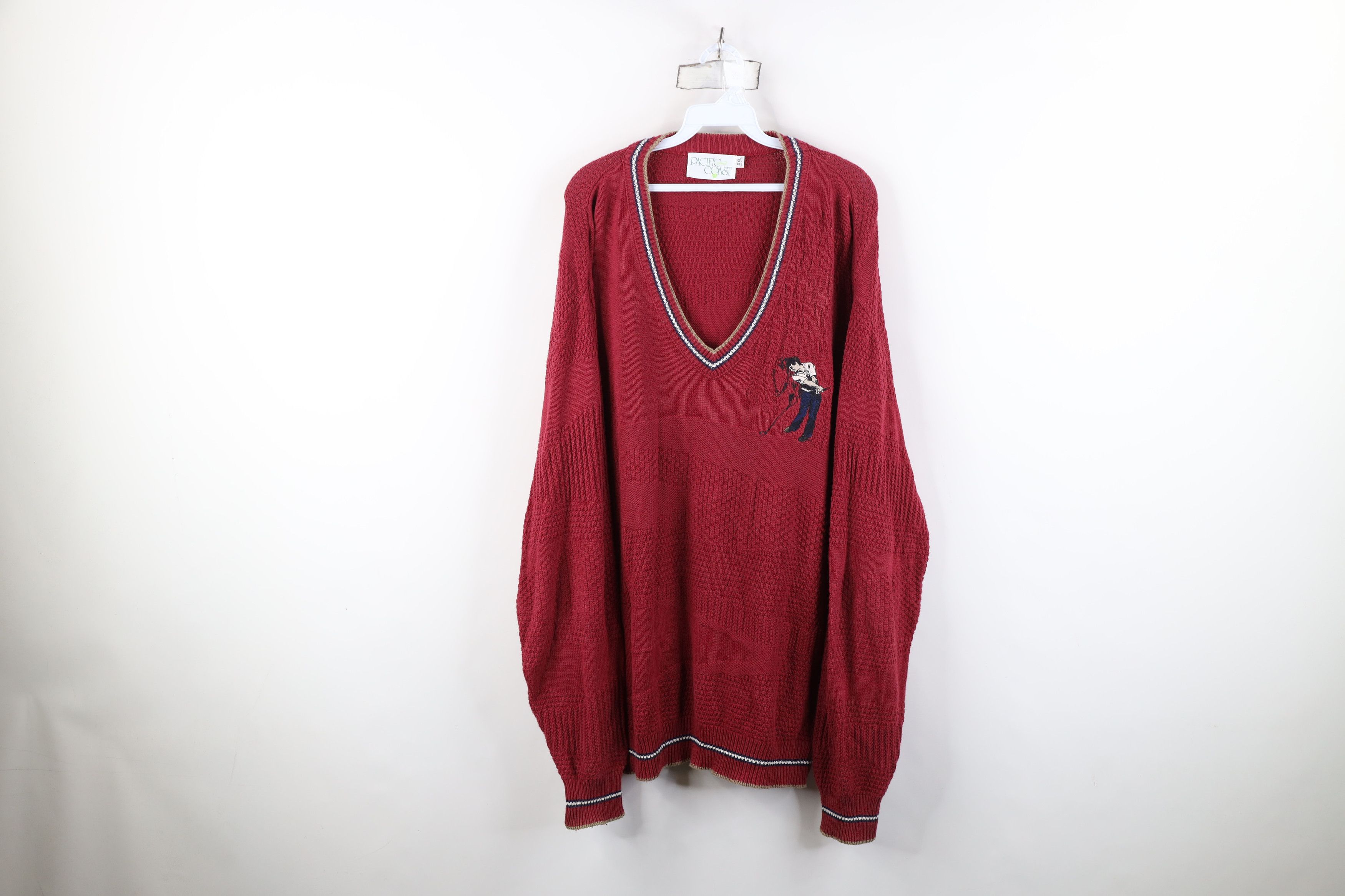 Vintage Vintage 90s Streetwear Golf All Over Print Knit Sweater USA Size US XXL / EU 58 / 5 - 1 Thumbnail
