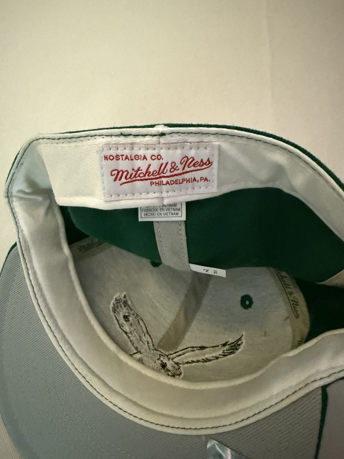 Mitchell & Ness Retro Philadelphia Eagles Fitted by Mitchell & Ness 7 3/8 Size ONE SIZE - 3 Thumbnail