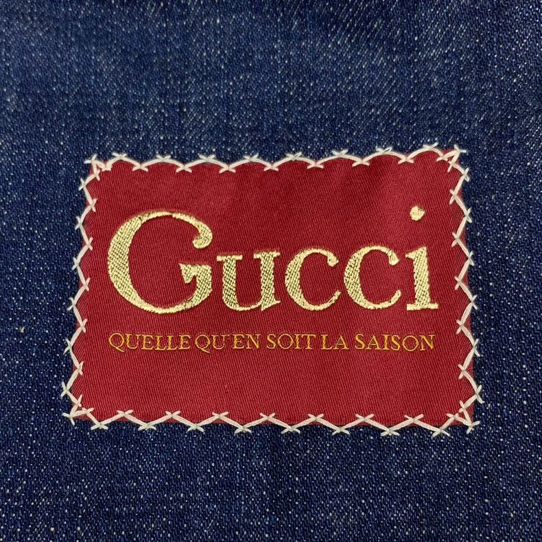 Gucci Gucci Dark blue logo jacquad full print cotton lapel singl Size S / US 4 / IT 40 - 5 Thumbnail
