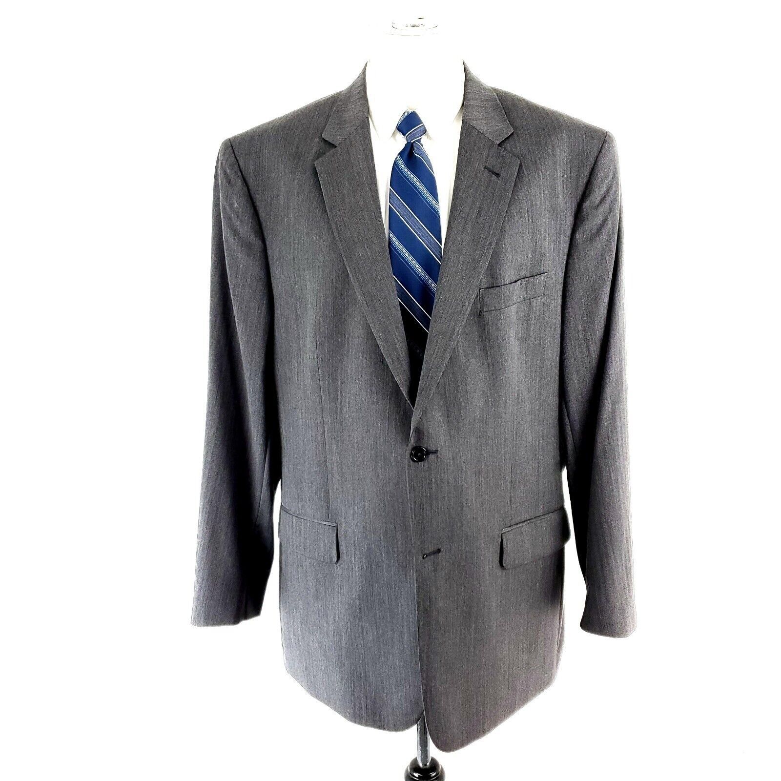 Jos. A. Bank Jos A Bank Signature Wool 2 Button 2 Piece Suit 46L Gray Her Size 46L - 4 Thumbnail