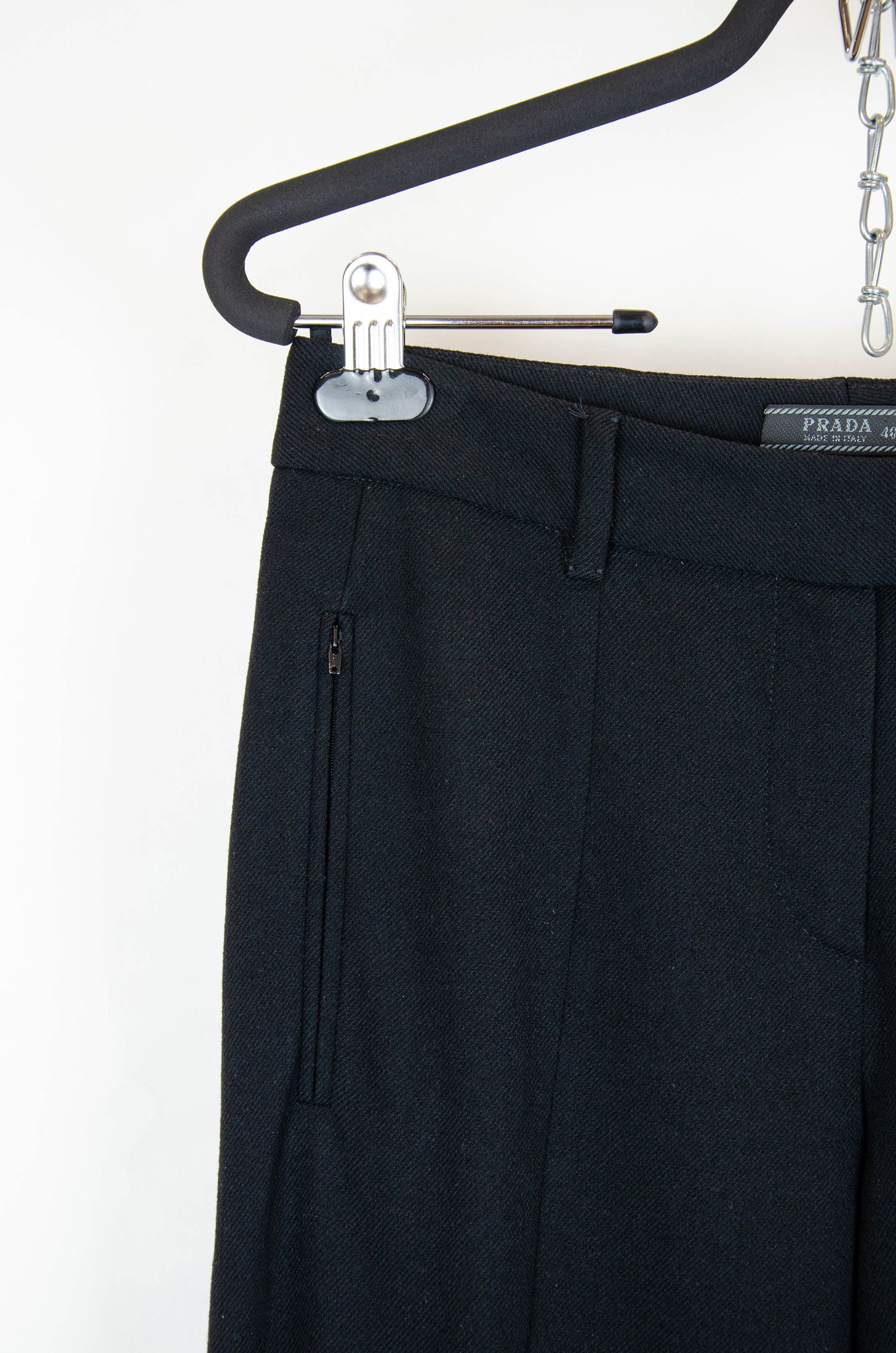 Prada Prada Wool Zip Hem Trousers – Size IT 40 Size 27" / US 4 / IT 40 - 2 Thumbnail