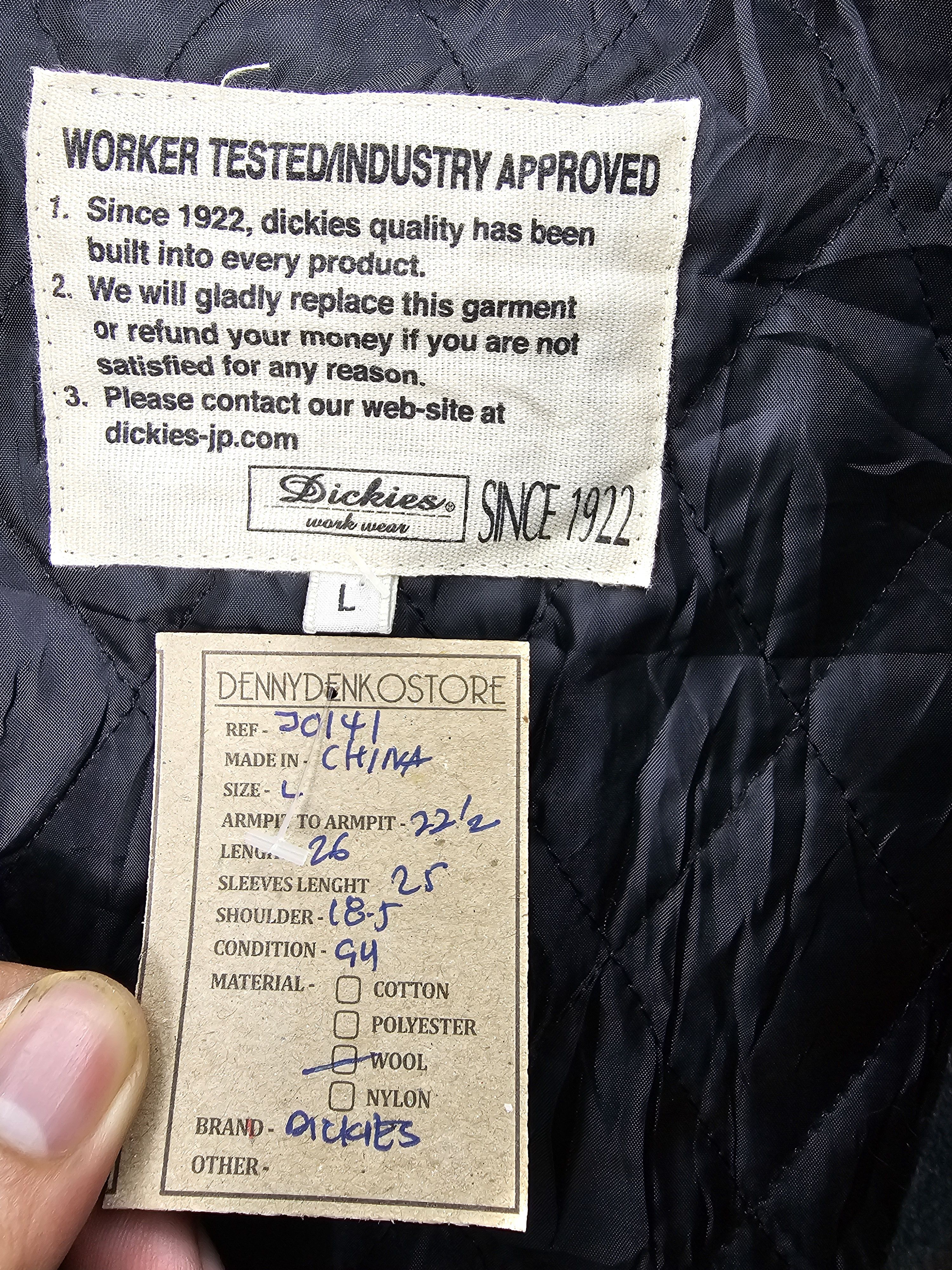Dickies DICKIES Work Wear Workers Wool Plaid Checked Jacket J0141 Size US L / EU 52-54 / 3 - 13 Thumbnail