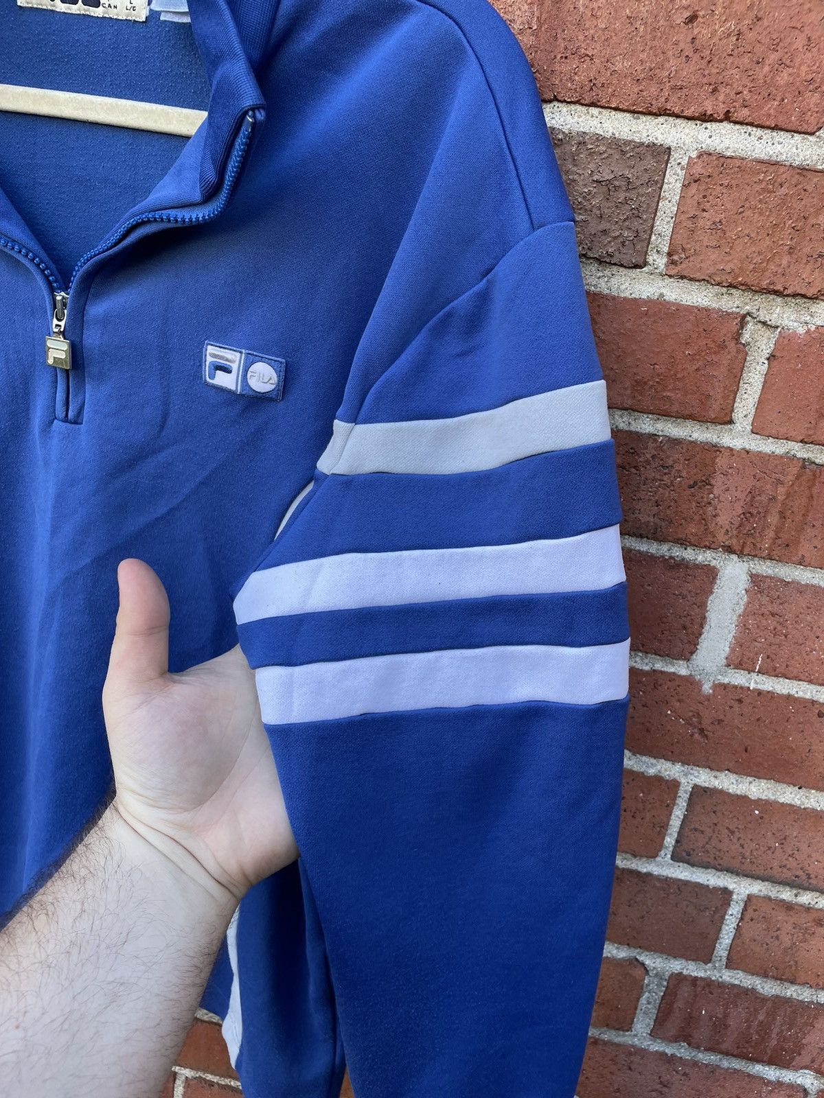 Fila Vintage FILA Blue Striped Val Gardena Italian Ski jacket Size US L / EU 52-54 / 3 - 6 Thumbnail