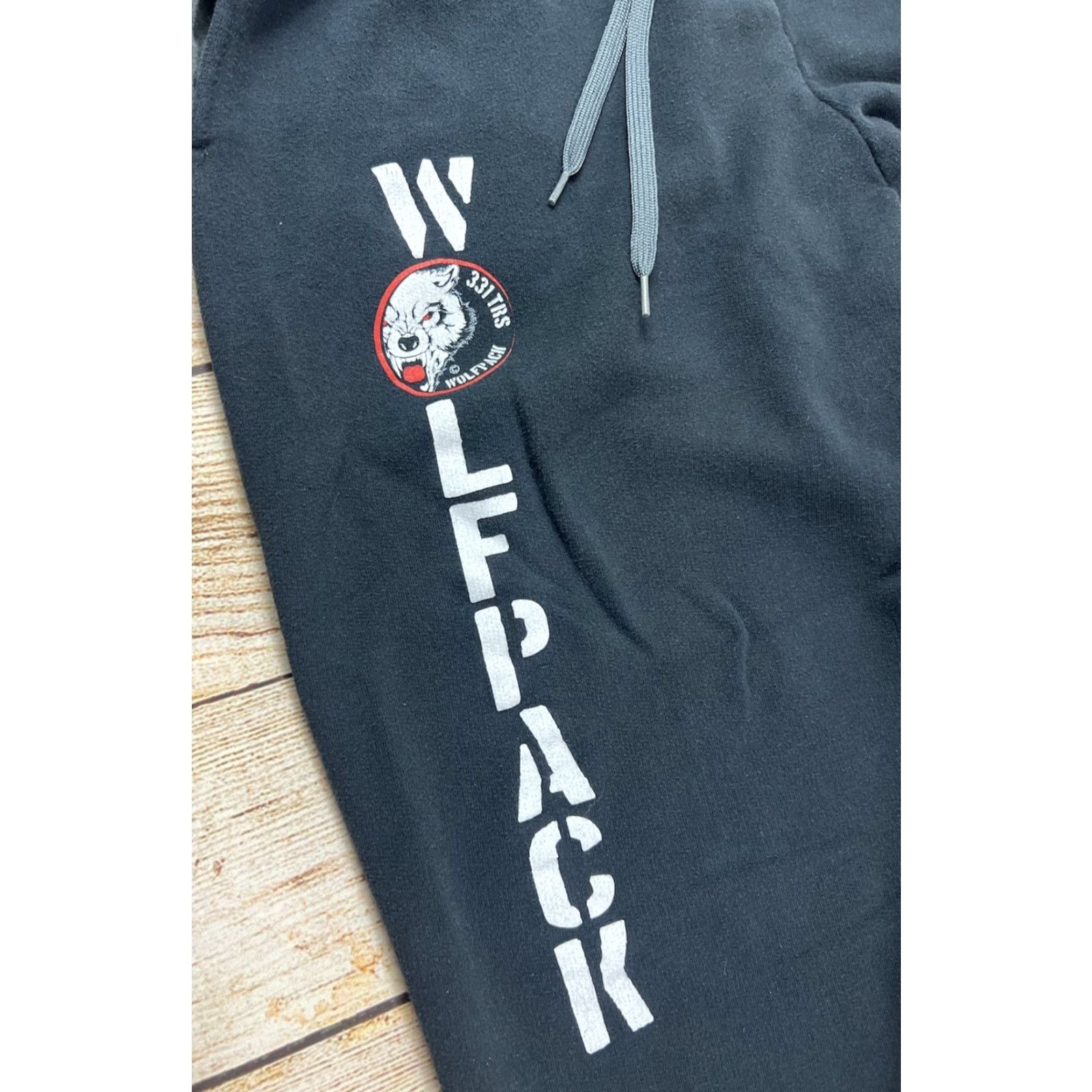 Jerzees Wolfpack 331 TRS Air Force Military Black Sweatpants Joggers Large Men Regular Pants Sweatpants Military Air Force Black Mens Large Size US 33 - 3 Thumbnail