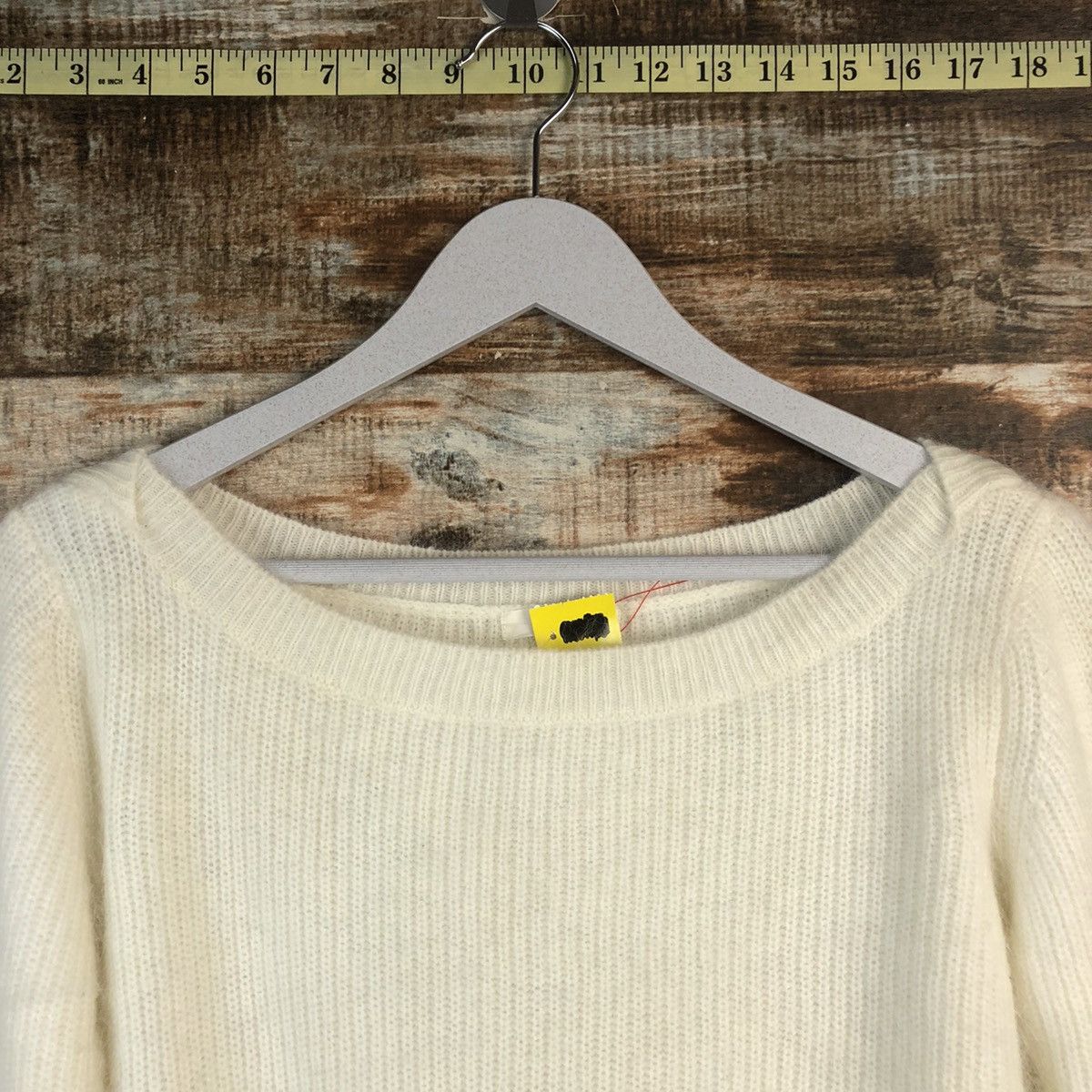 Homespun Knitwear × Japanese Brand DLL Je Chichi White mohair shaggy Knitwear #C043 Size M / US 6-8 / IT 42-44 - 4 Thumbnail