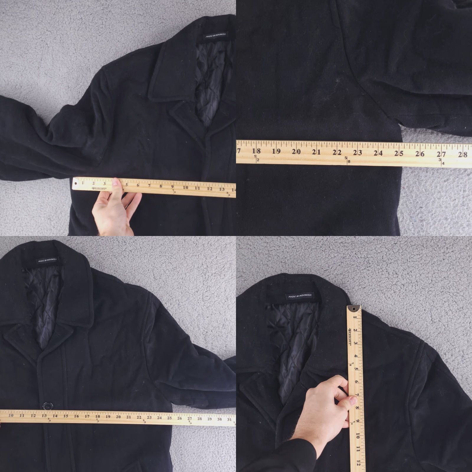 Ralph Lauren Lauren Ralph Lauren Coat Mens 42 Long Wool Cashmere Overcoat Cambridge Quilted Black Size US XS / EU 42 / 0 - 8 Thumbnail