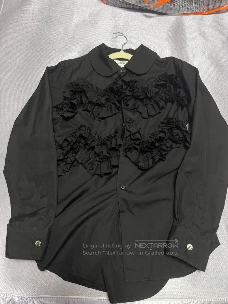 Comme des Garcons Comme des Garcons Black Ruffled Shirt Size S / US 4 / IT 40 - 3 Thumbnail