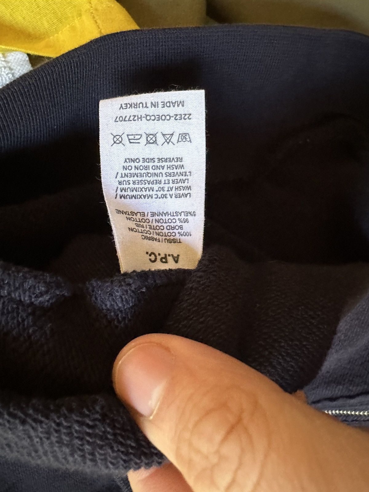 A.P.C. A.P.C Navy Zip Logo Hoodie Size US M / EU 48-50 / 2 - 4 Thumbnail