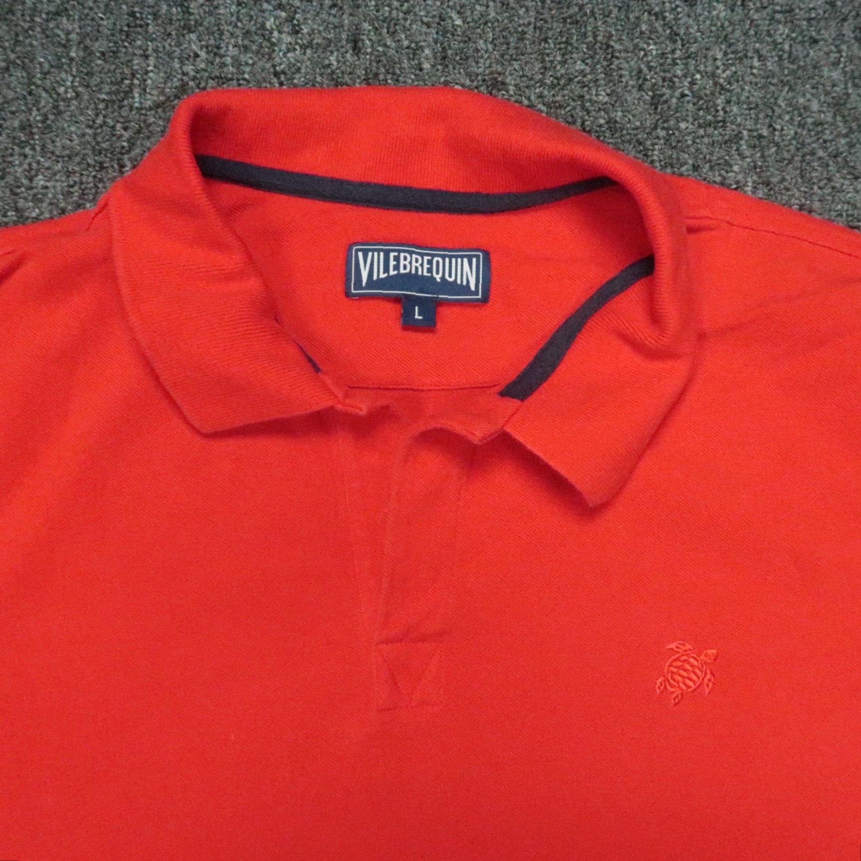 Vilebrequin Vilebrequin Shirt Mens Large Red Short Sleeve Polo Slim Lightweight Turtle Size US L / EU 52-54 / 3 - 2 Thumbnail
