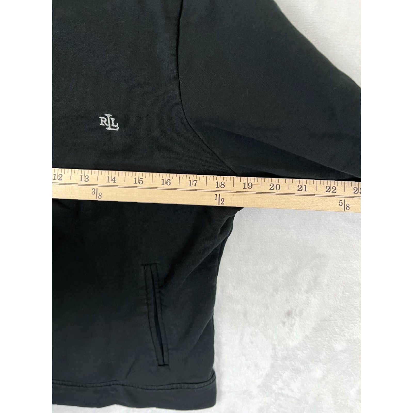 Ralph Lauren Lauren Ralph Lauren Sweatshirt Women's Large Black Bomber Full Zip Knit Collar Size L / US 10 / IT 46 - 4 Thumbnail