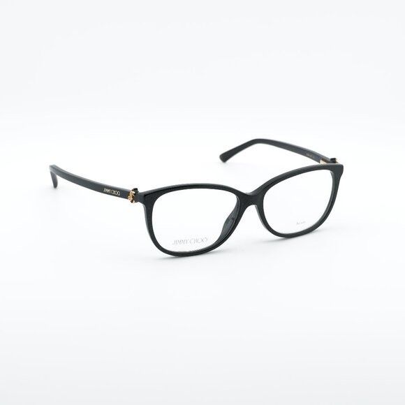 Jimmy Choo Jimmy Choo JC308 0DXF 00 Eyeglasses Shiny Black/Gold 54mm Size ONE SIZE - 1 Thumbnail