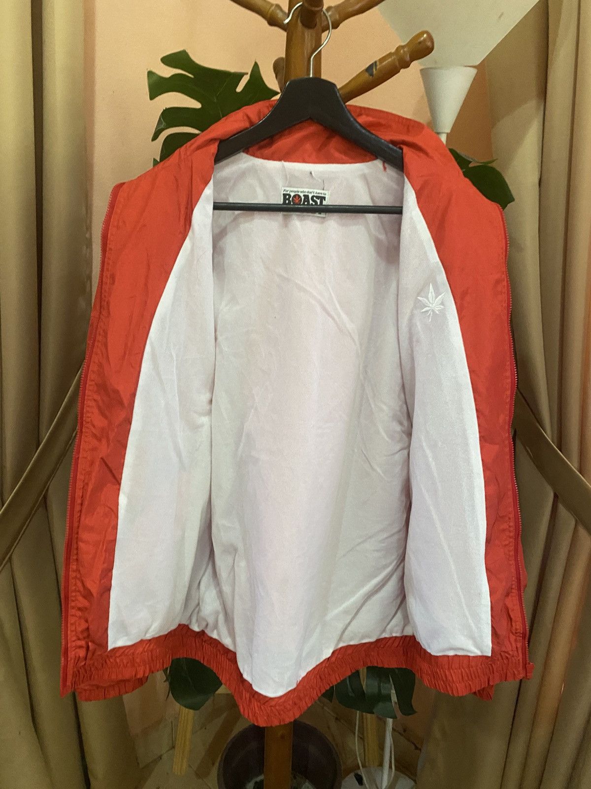 Boast Vintage BOAST USA Red Zip-Up Windbreaker Jacket Maple Leaf Size US M / EU 48-50 / 2 - 7 Thumbnail