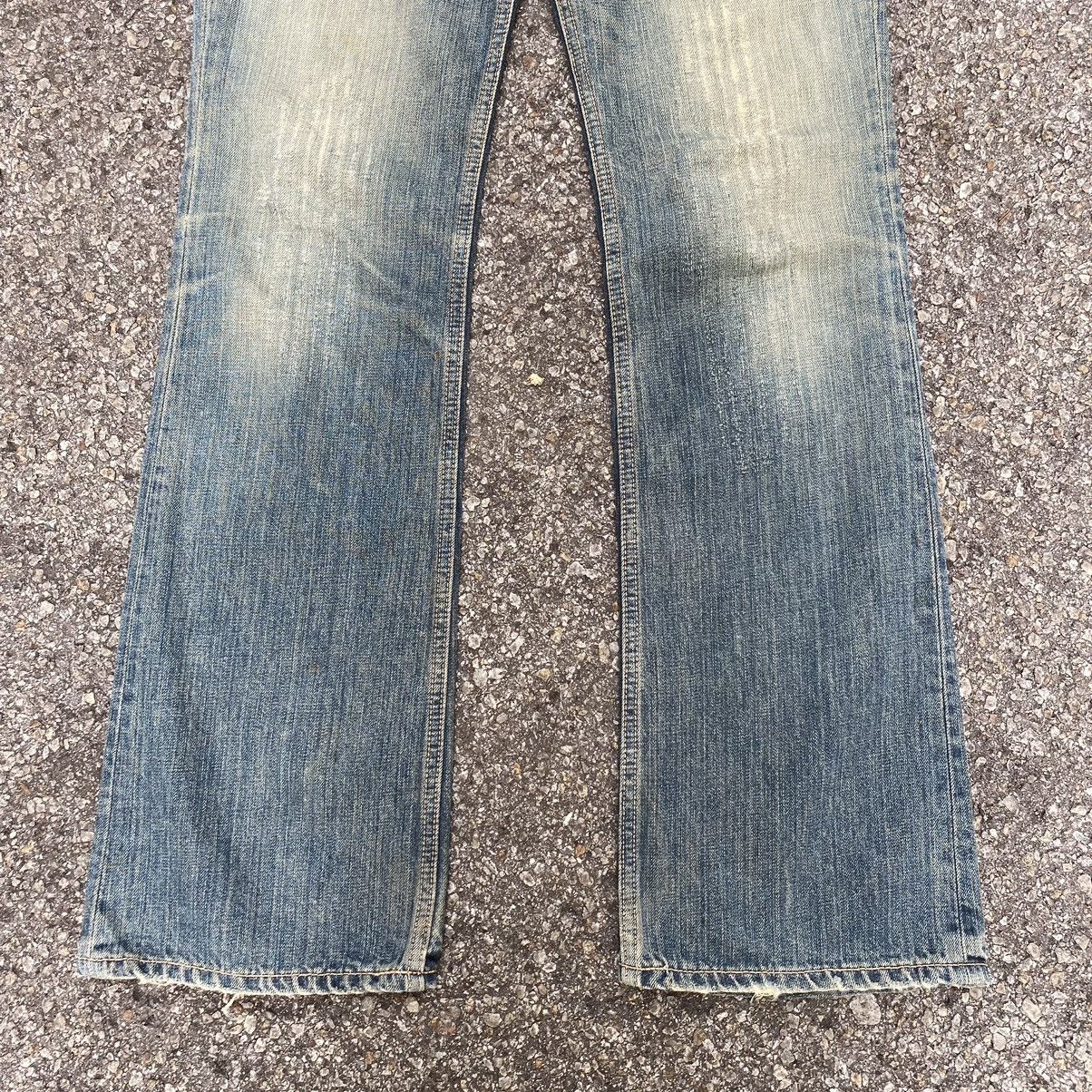 Hysteric Glamour Flare Jeans Japanese On Boards Distressed Denim Low Rise Size US 32 / EU 48 - 2 Thumbnail