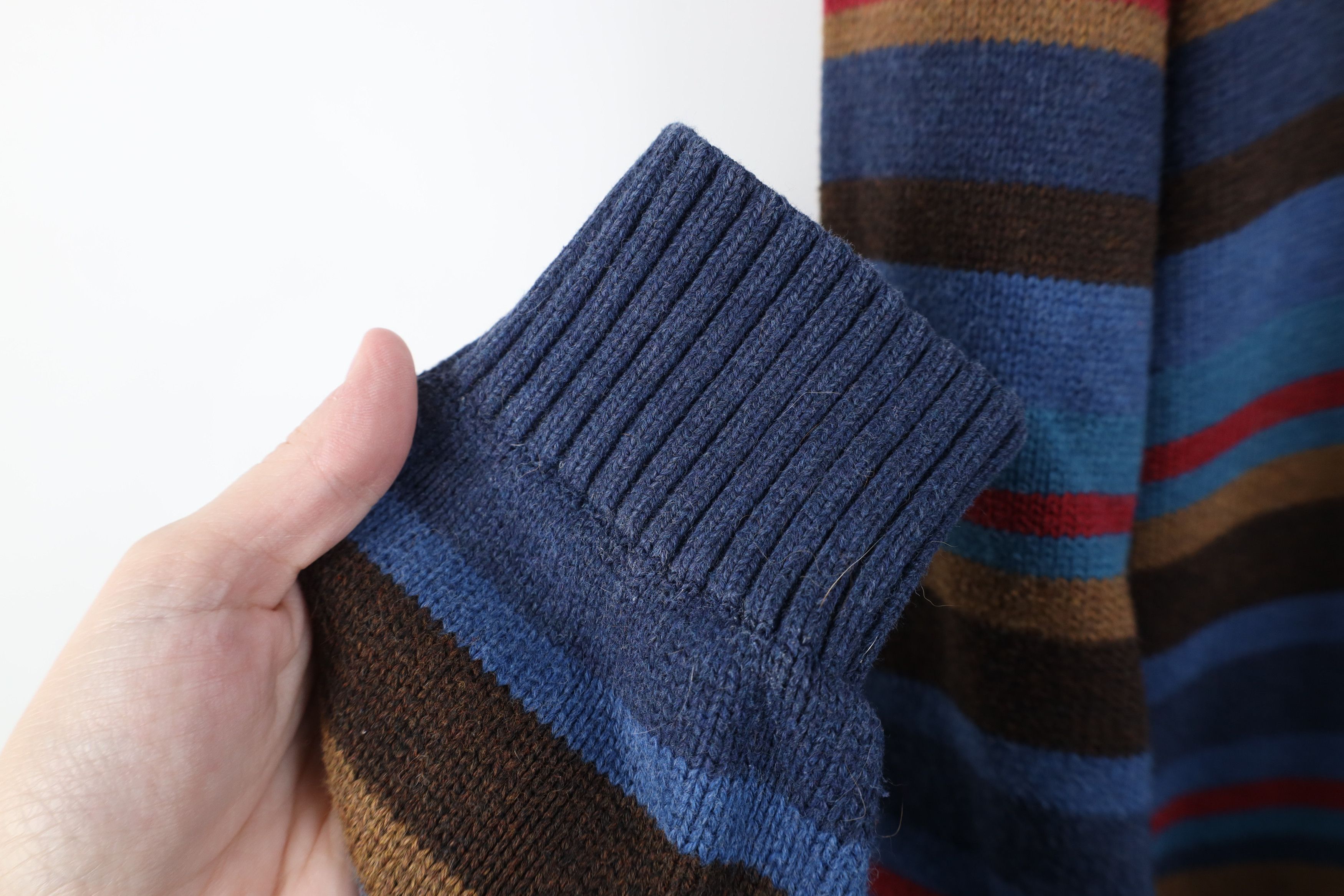 Vintage Vintage 90s Streetwear Rainbow Block Cotton Knit Sweater Size US XL / EU 56 / 4 - 7 Thumbnail