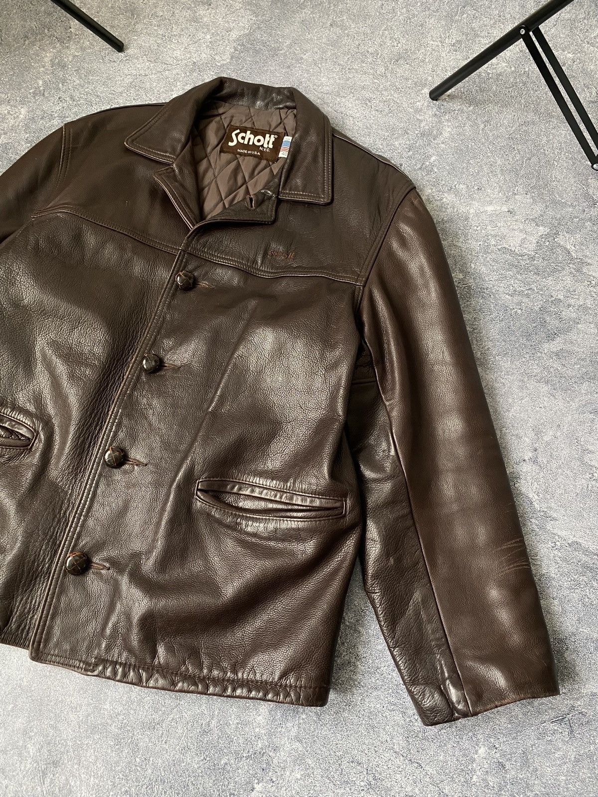 Avirex × Schott Vintage Schott Leather Motorcycle Jacket Size US L / EU 52-54 / 3 - 4 Thumbnail