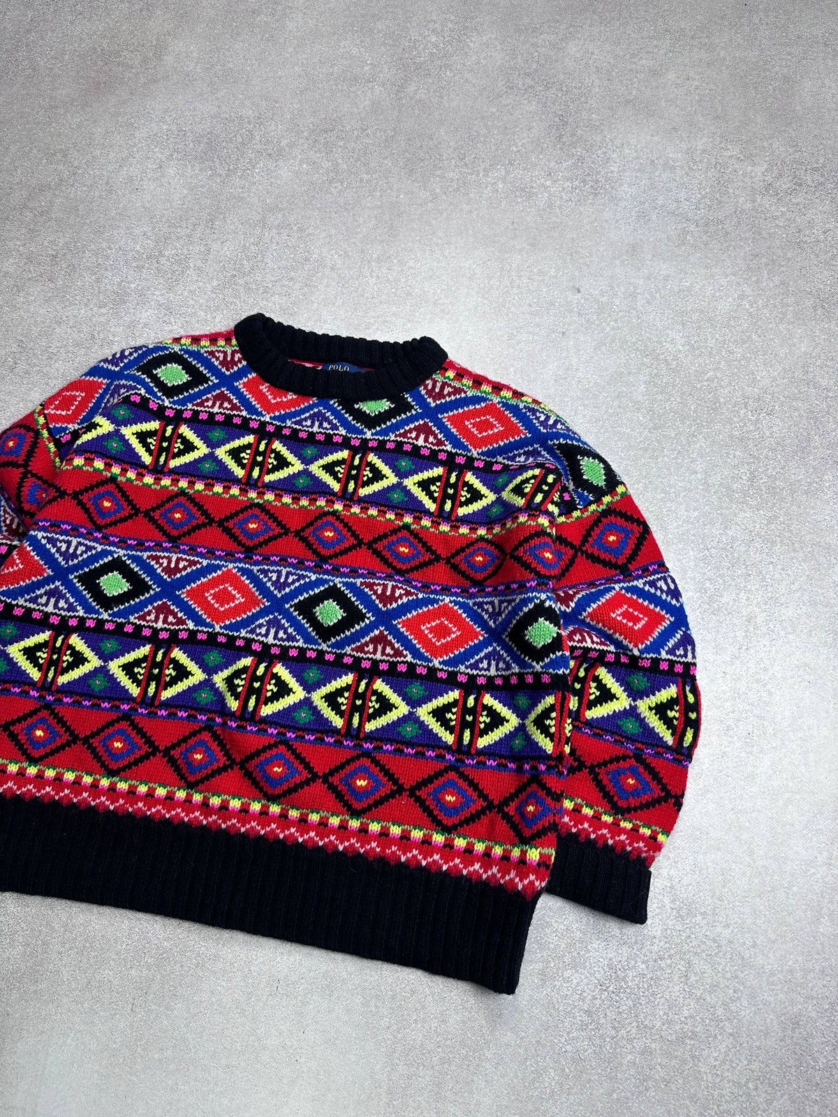 Polo Ralph Lauren Vintage 90s Polo Ralph Lauren Hard Knit Sweater Y2K XL Size US XL / EU 56 / 4 - 3 Thumbnail