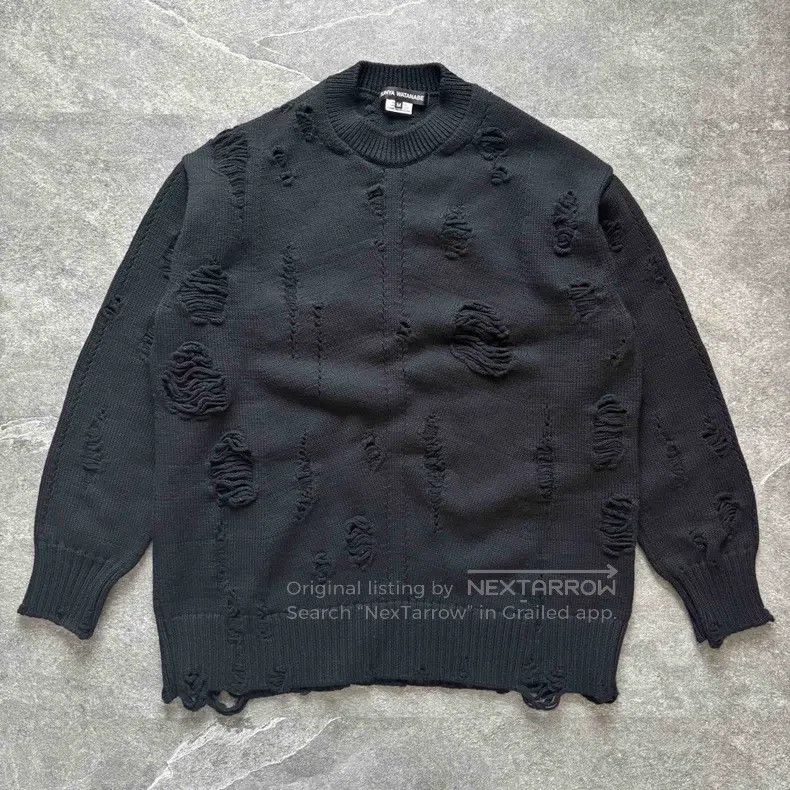Junya Watanabe Junya Watanabe Distressed wool knit sweater Size US M / EU 48-50 / 2 - 1 Thumbnail