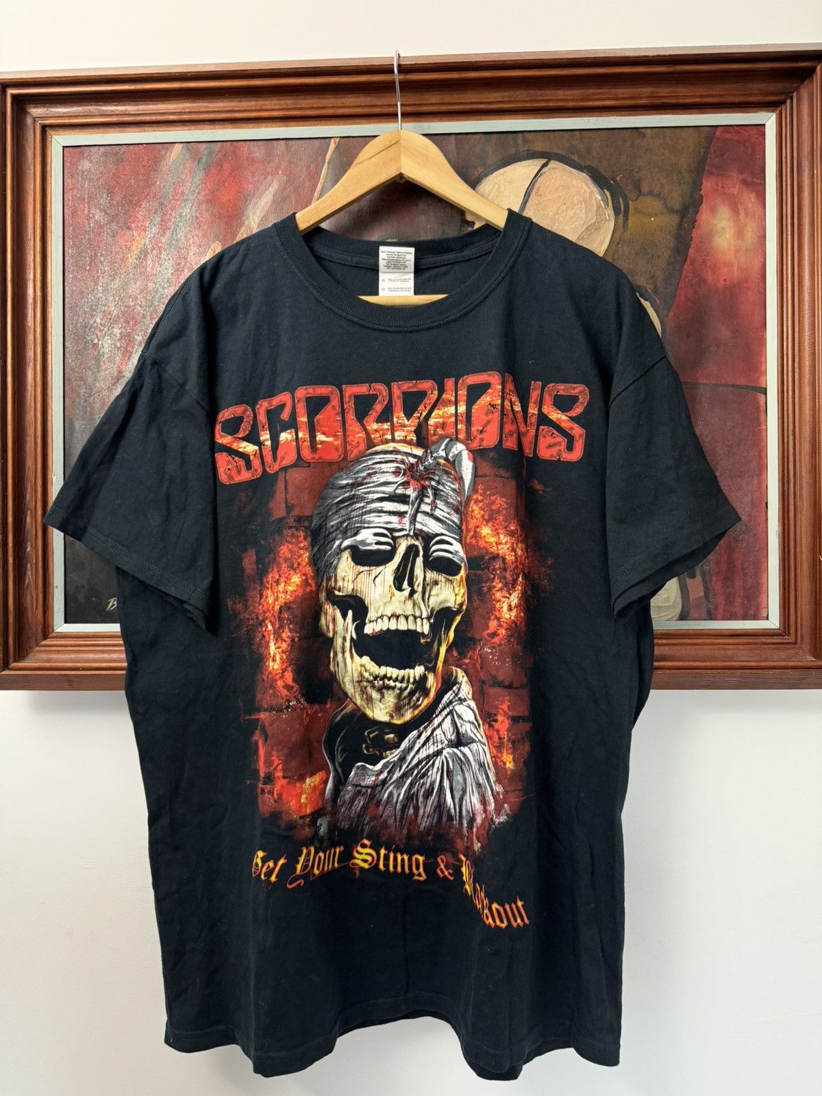 Band Tees Vintage Y2k Scorpions Band Tee Heavy Metal Hard Rock Flame Size US L / EU 52-54 / 3 - 1 Thumbnail