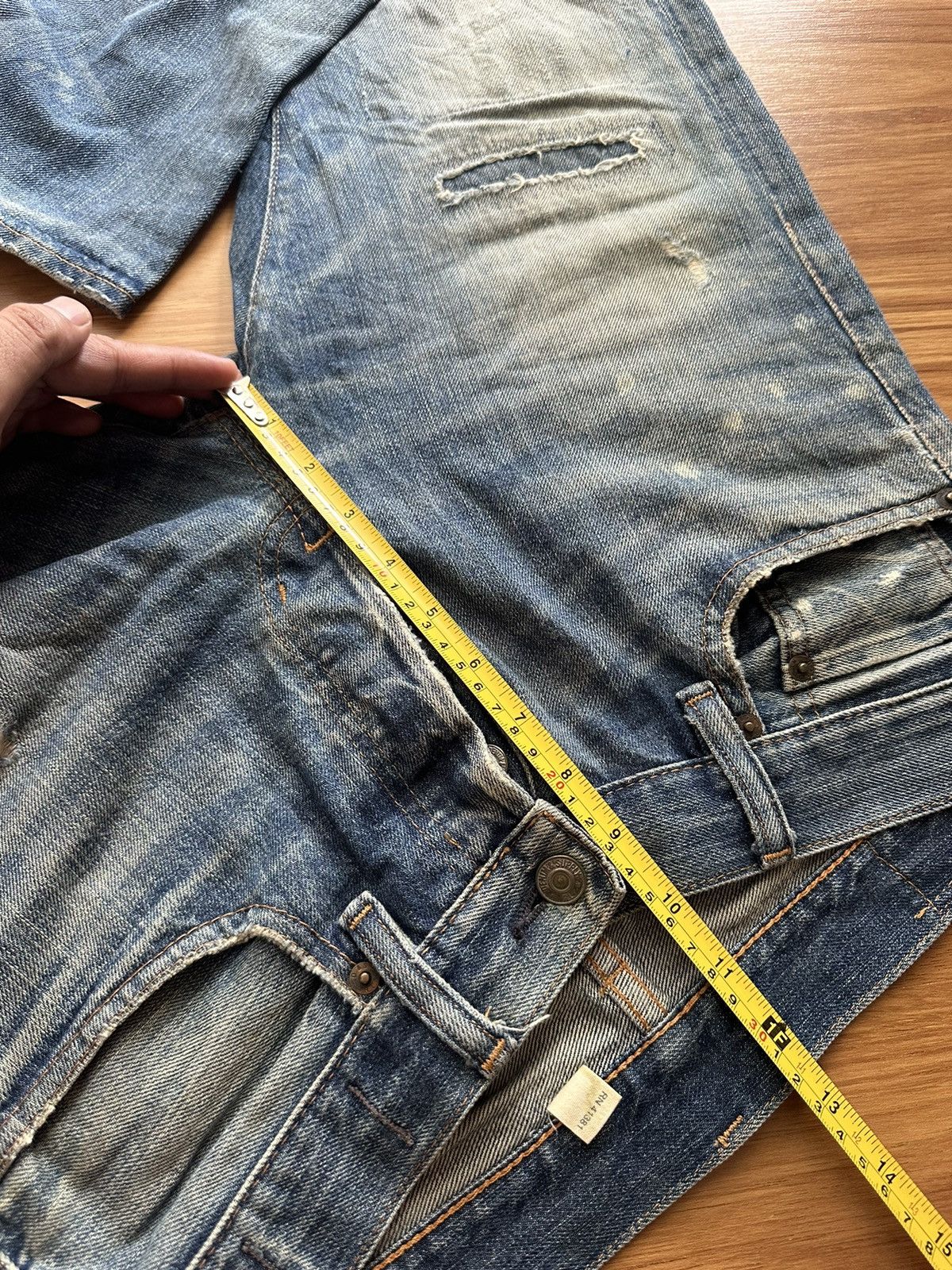 Polo Ralph Lauren Polo Ralph Lauren Slim Distressed Patchwork Jeans Size US 31 - 22 Thumbnail