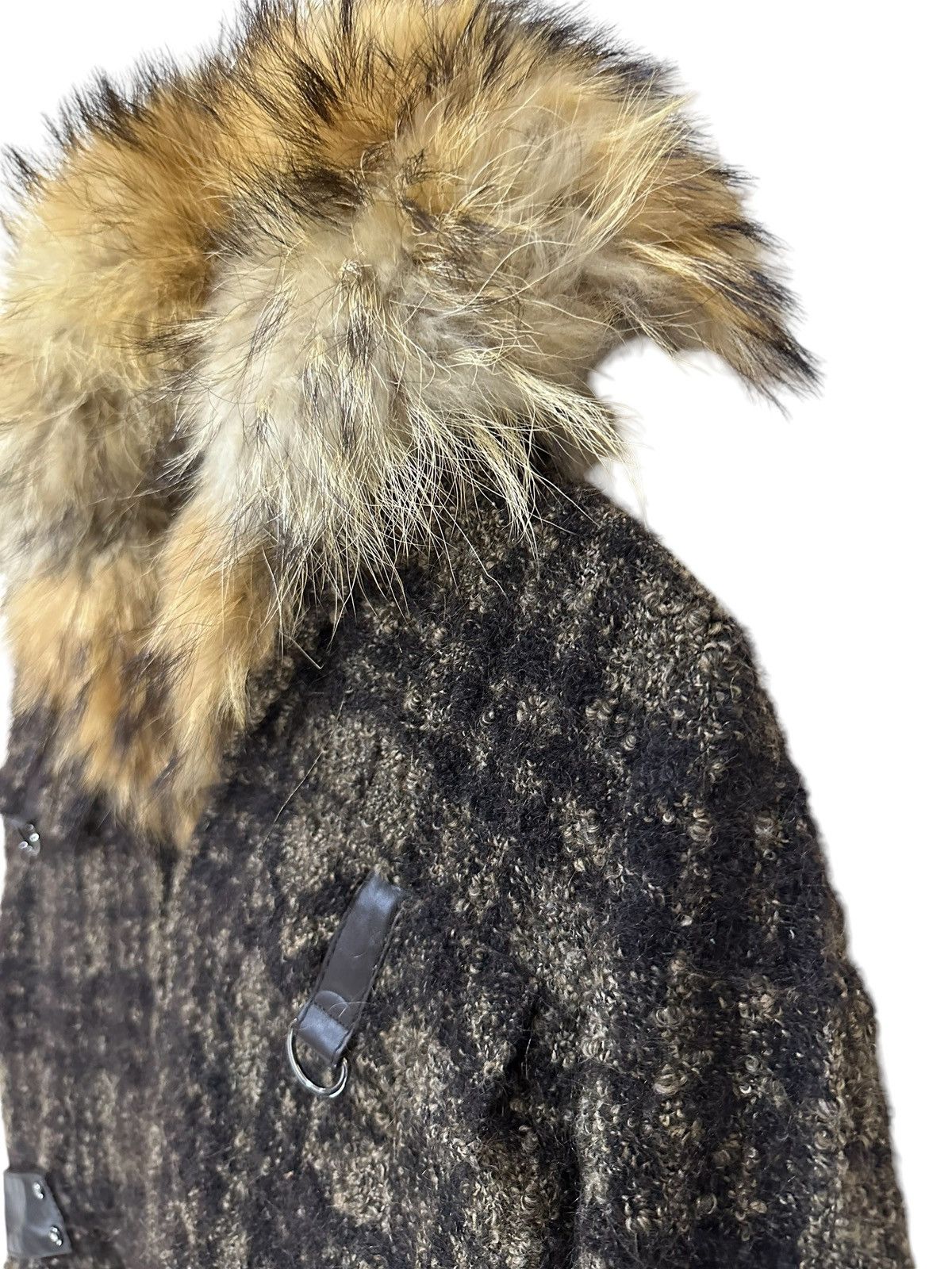 Japanese Brand La Moda Goji Tweed Jacket Fur Faux Jacket Size M / US 6-8 / IT 42-44 - 5 Thumbnail