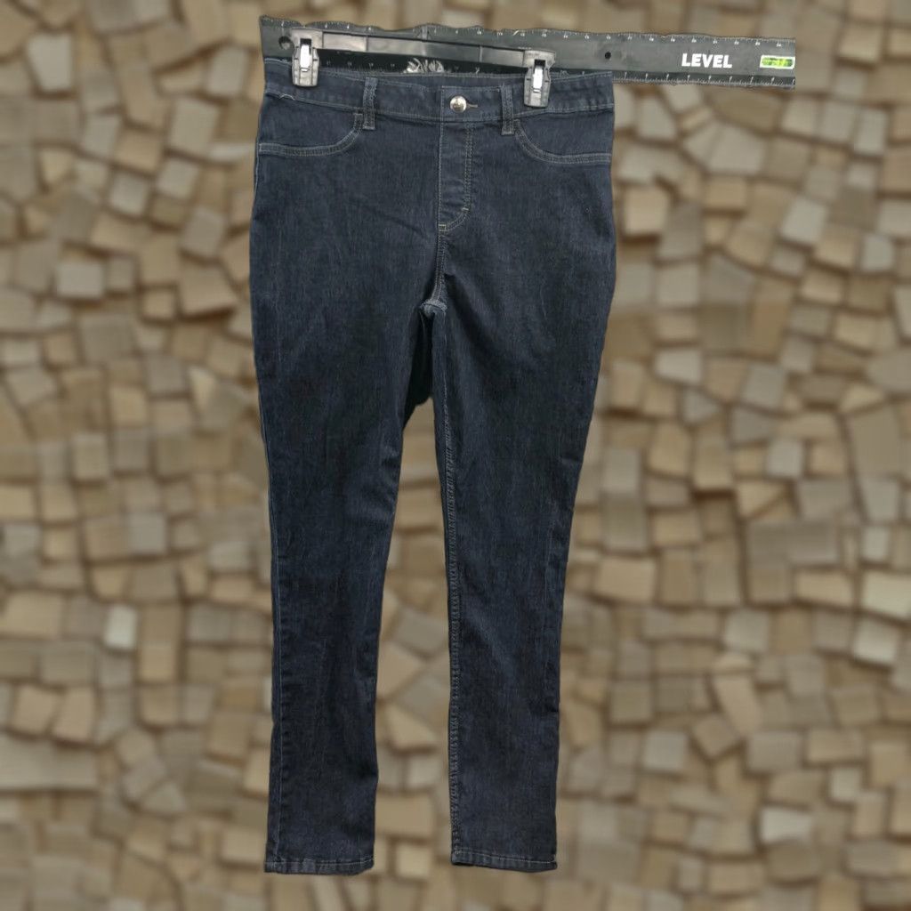 Lee Riders by Lee Jeans Mid Rise Regular Fit Dark Wash Blue 5-Pocket Denim Skinny Women's M Jeans Size 32" / US 10 / IT 46 - 1 Thumbnail