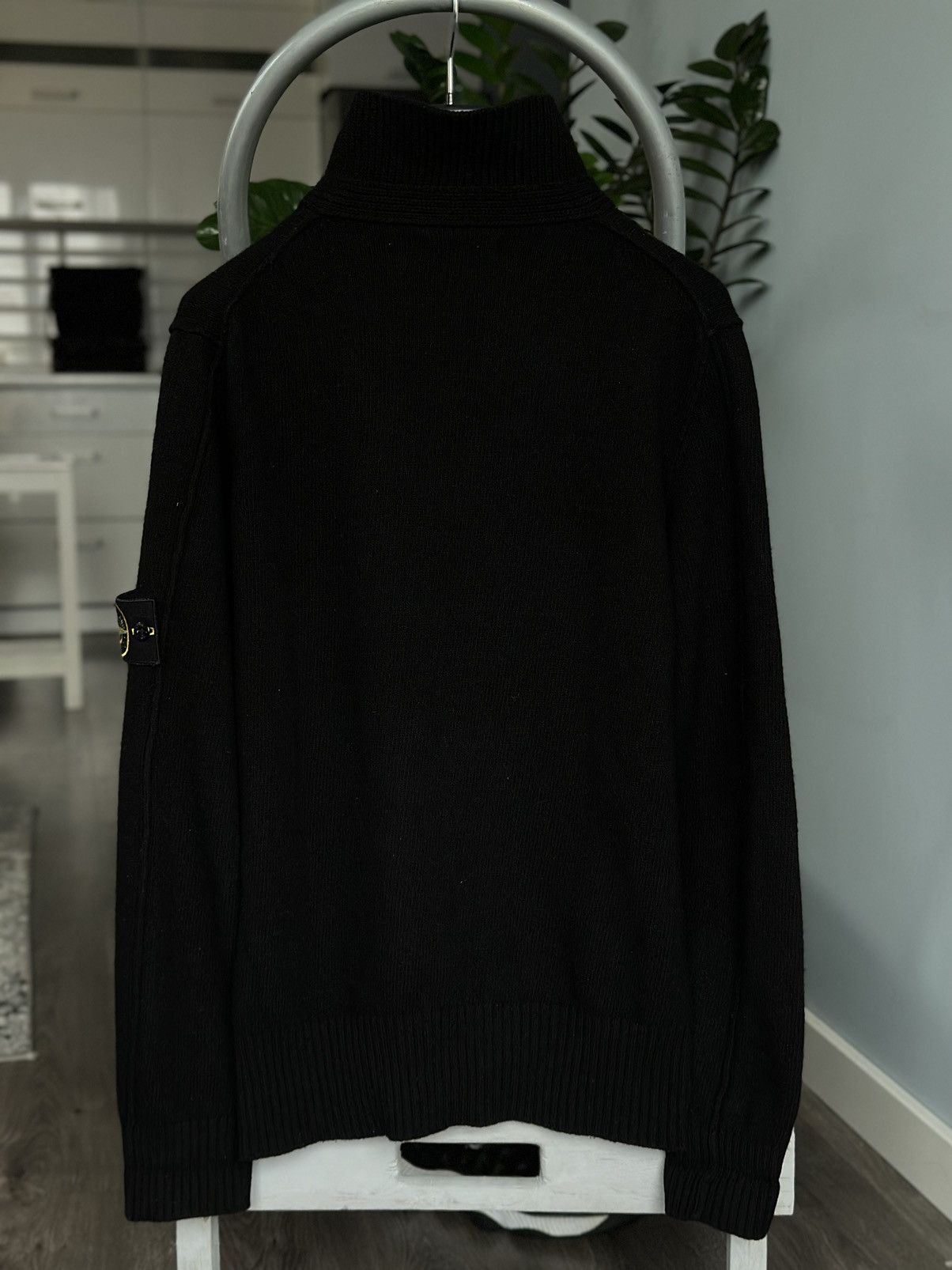 Stone Island Stone Island Black Half Lambswool Jumper Size US XL / EU 56 / 4 - 3 Thumbnail