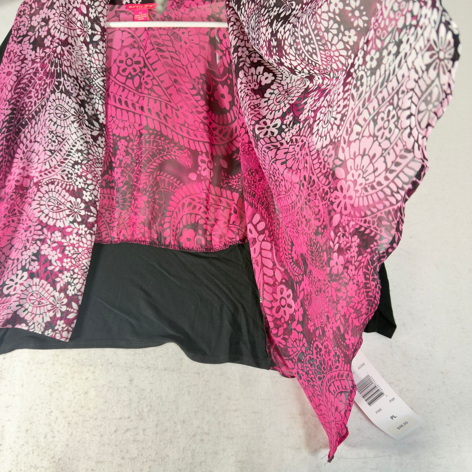 Other Sunny Leigh Petite PL Open Front Cardigan Floral Layer Top Size L / US 10 / IT 46 - 7 Thumbnail