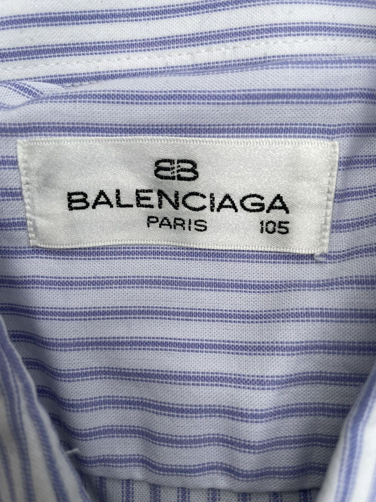 Balenciaga Balenciaga Striped Shirt Single Pocket Size US L / EU 52-54 / 3 - 9 Thumbnail