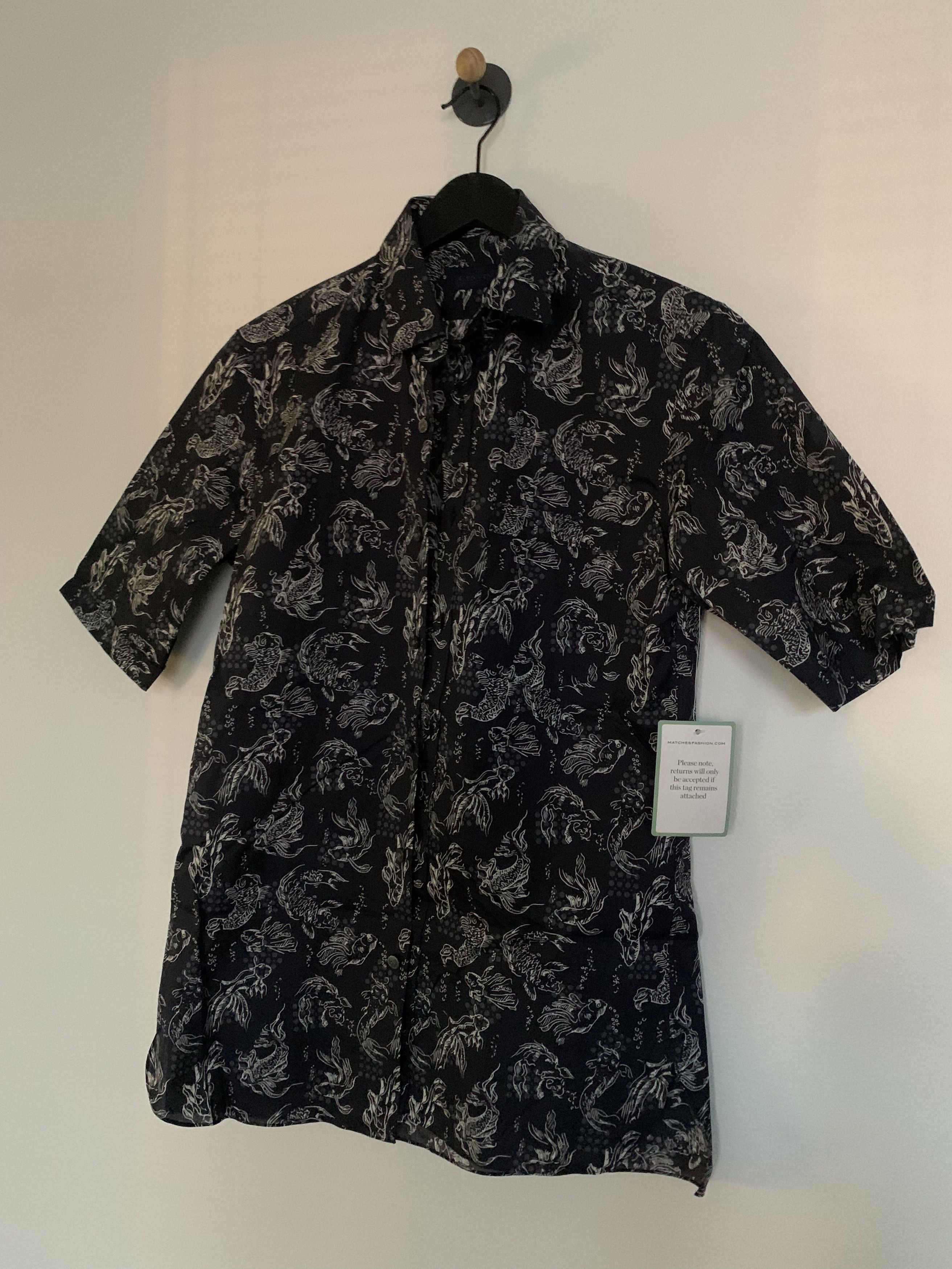 Lanvin Lanvin Koi-print short-sleeved cotton-voile shirt Size US S / EU 44-46 / 1 - 1 Thumbnail