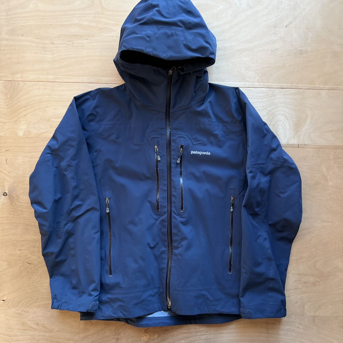 Image of Patagonia Parka Jacket Small Blue Full Zip Waterproof Ski, Men's