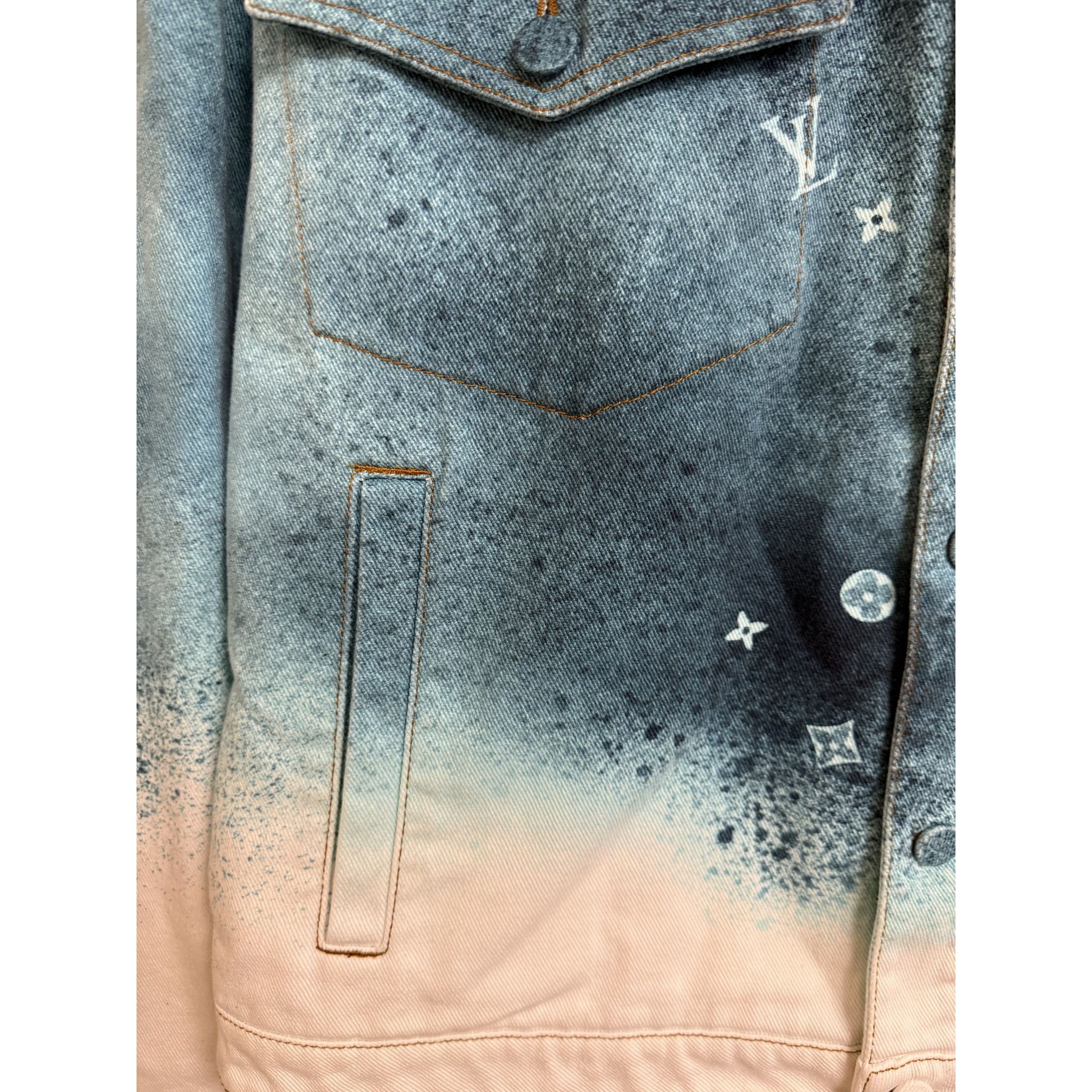 Louis Vuitton Louis Vuitton Mens Gradient Denim Jacket - Size 56 - Made In Size US XL / EU 56 / 4 - 18 Thumbnail