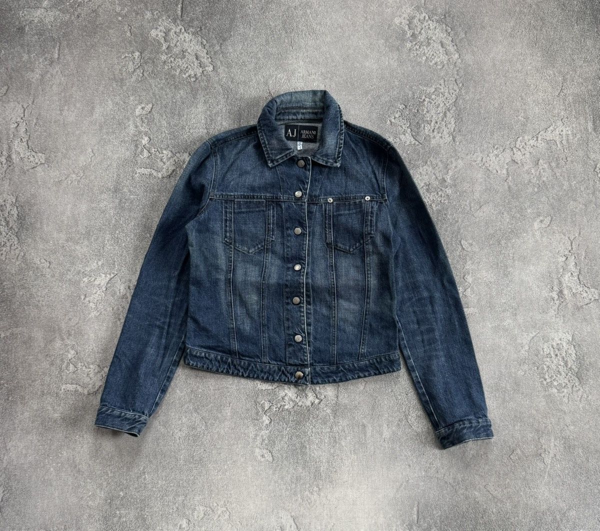 Armani Armani Jeans vintage retro denim indigo jacket track bomber Size S / US 4 / IT 40 - 12 Thumbnail