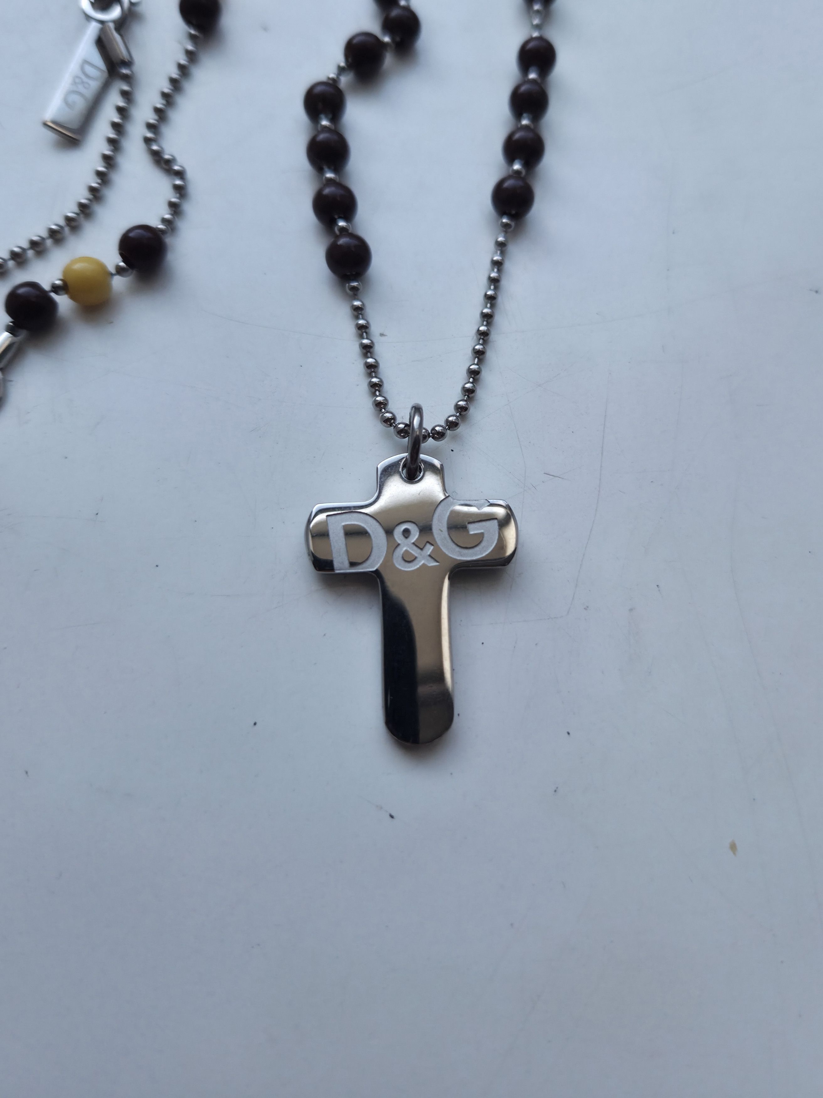Dolce & Gabbana Dolce & Gabbana Cross beaded necklace Size ONE SIZE - 7 Thumbnail
