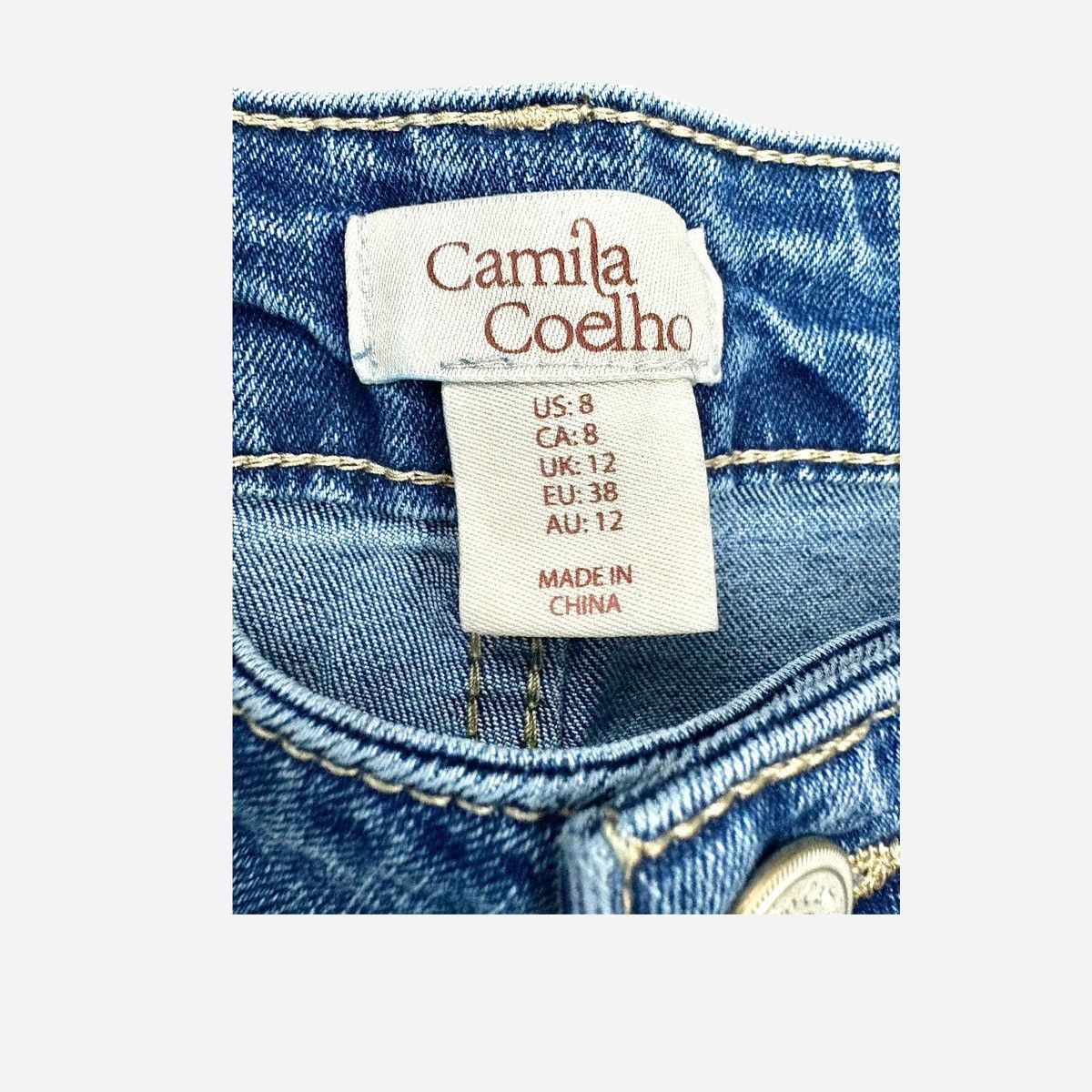 Camila Coelho Camila Coelho Women’s Blue Straight Ankle Jeans Sz 8 Size 30" / US 8 / IT 44 - 11 Thumbnail