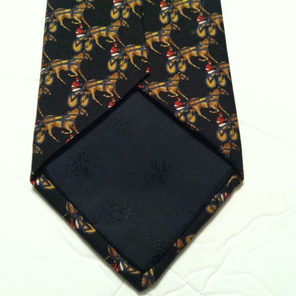 Brooks Brothers BROOKS BROTHERS MENS NEW EQUESTRIAN SILK TIE WIDTH: 3 5/8" Size ONE SIZE - 5 Thumbnail
